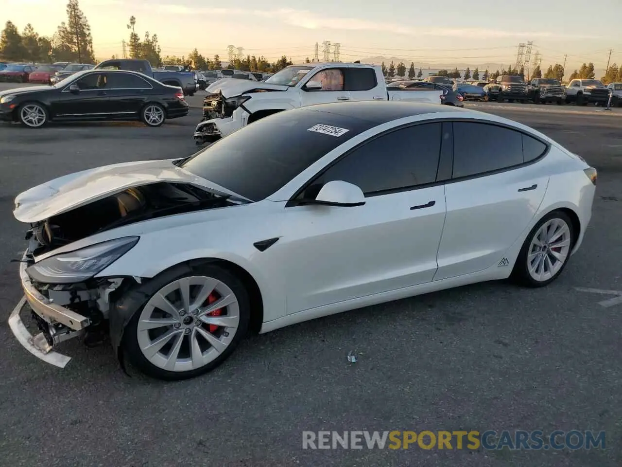 1 Photograph of a damaged car 5YJ3E1EB5KF514476 TESLA MODEL 3 2019
