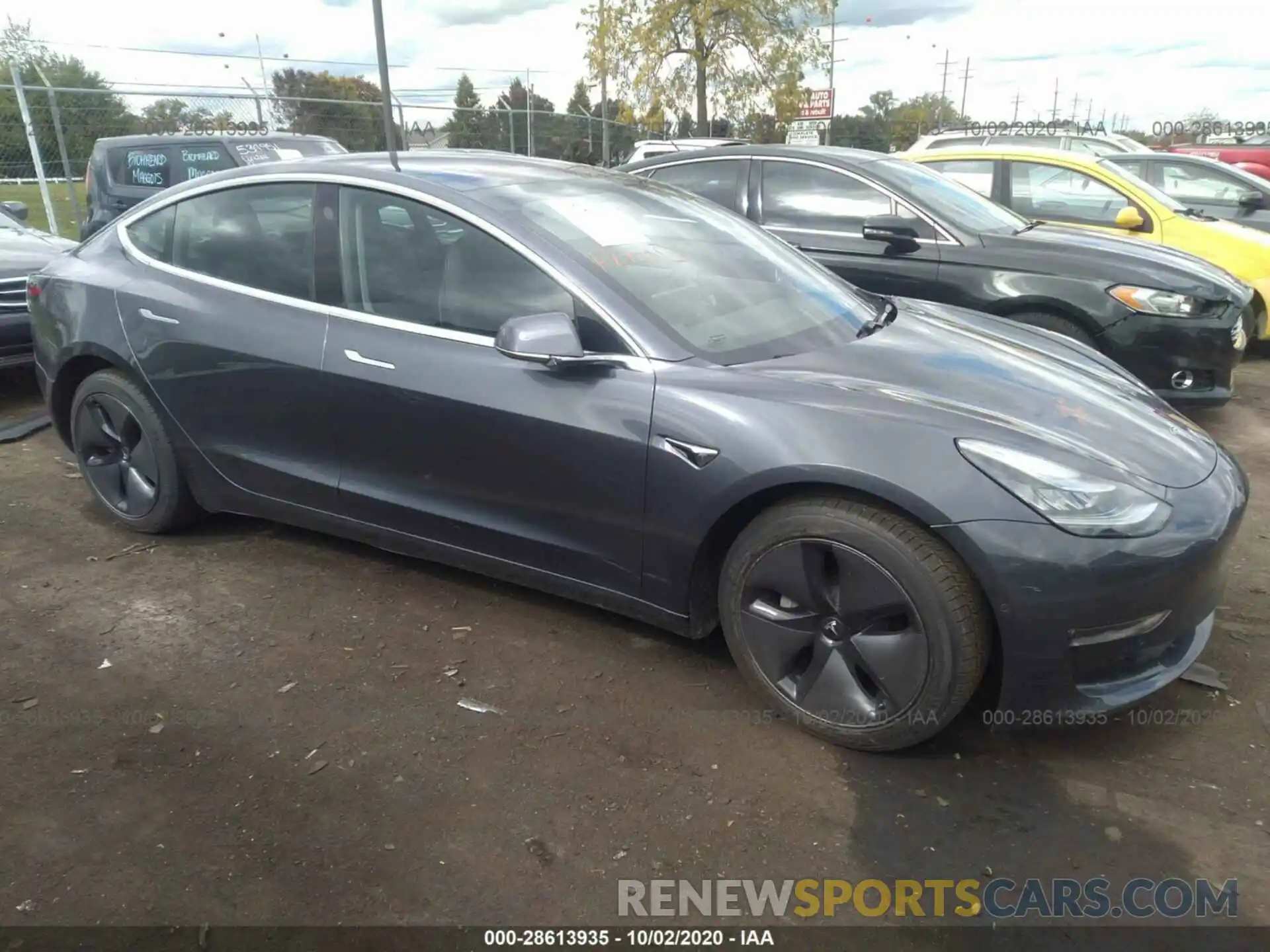 1 Photograph of a damaged car 5YJ3E1EB6KF191832 TESLA MODEL 3 2019