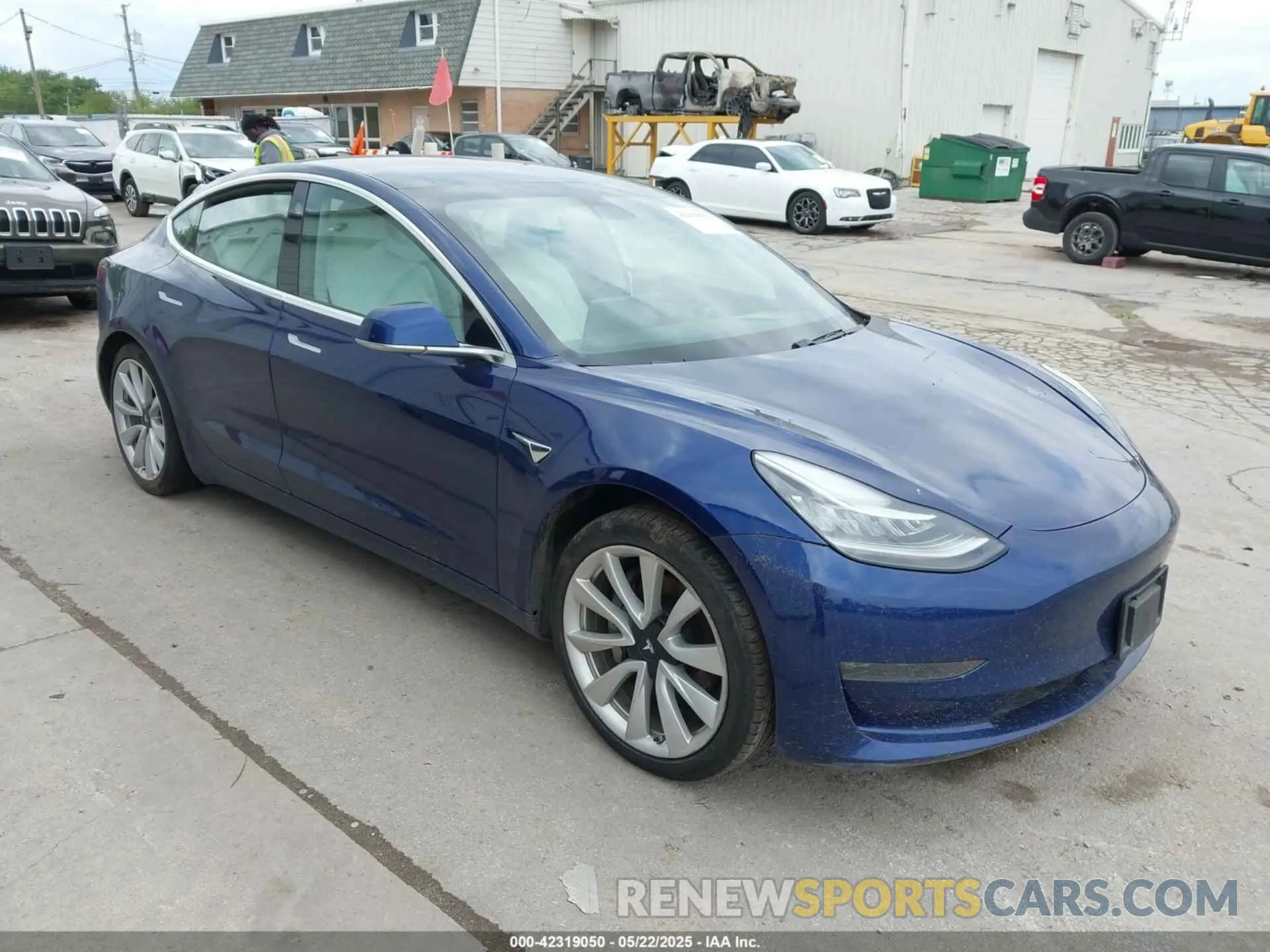 1 Photograph of a damaged car 5YJ3E1EB6KF195475 TESLA MODEL 3 2019