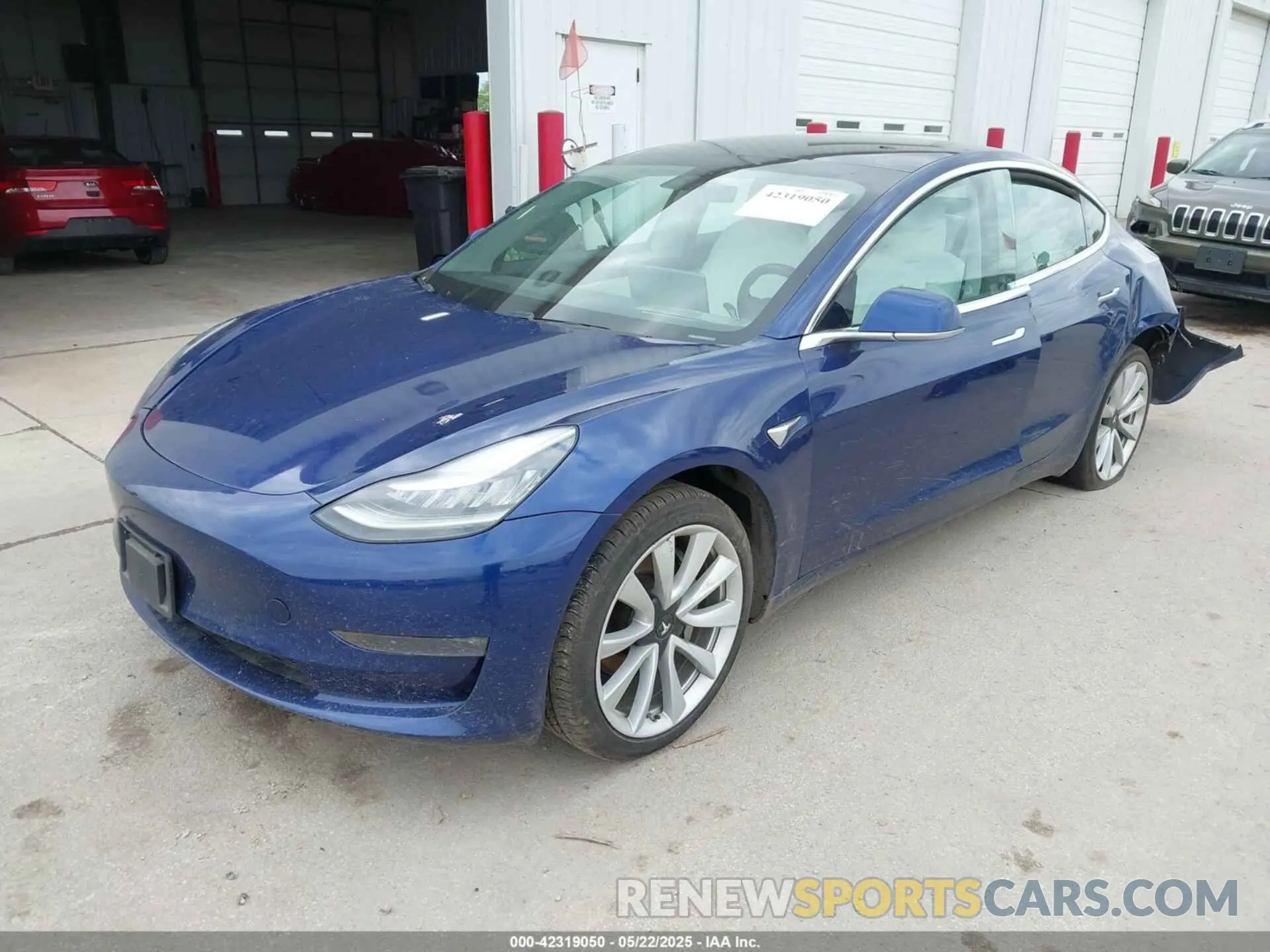 2 Photograph of a damaged car 5YJ3E1EB6KF195475 TESLA MODEL 3 2019