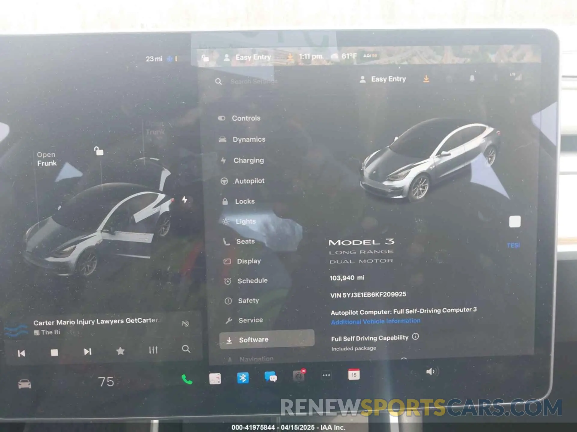 7 Photograph of a damaged car 5YJ3E1EB6KF209925 TESLA MODEL 3 2019