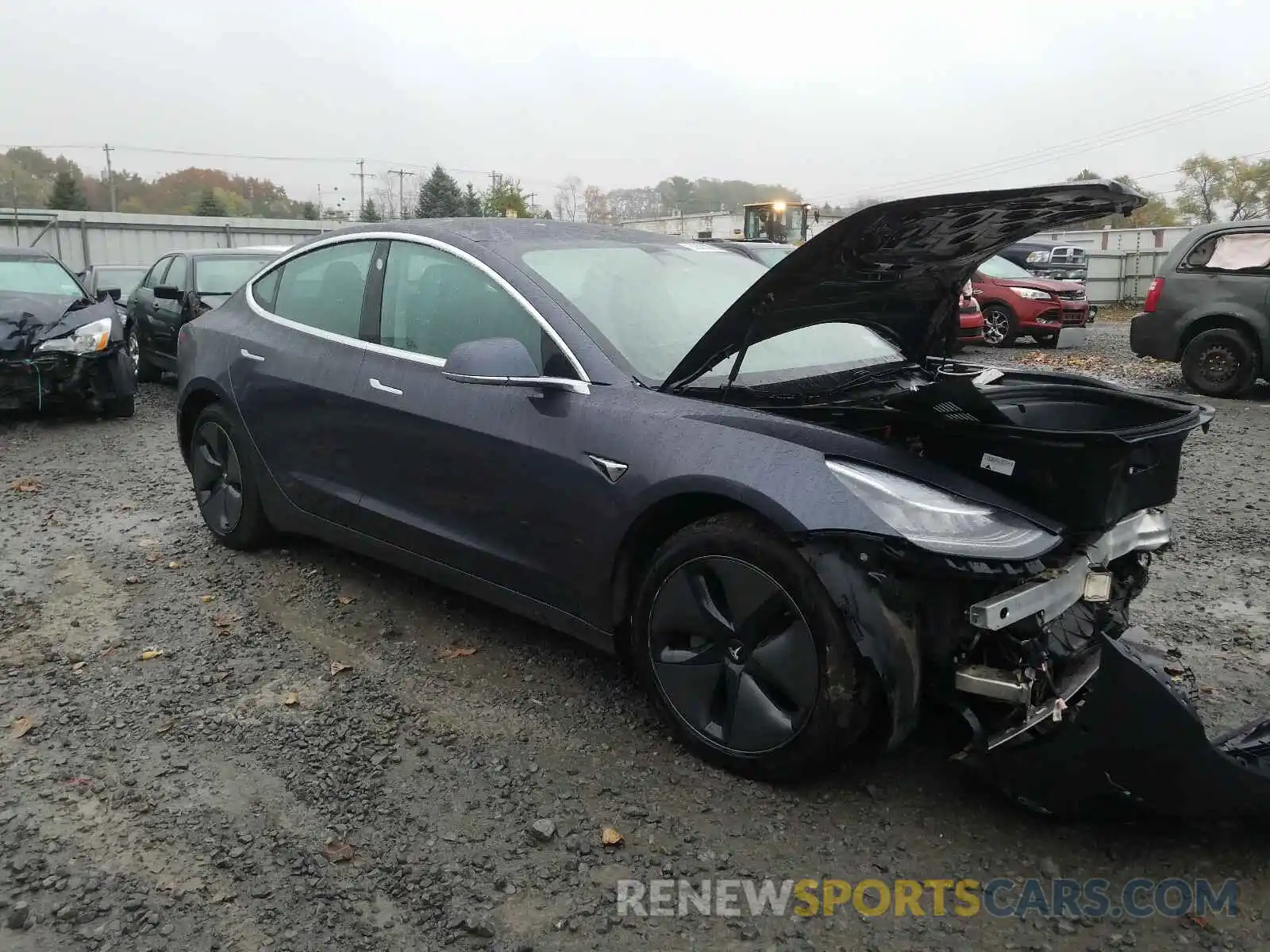 1 Photograph of a damaged car 5YJ3E1EB6KF209956 TESLA MODEL 3 2019