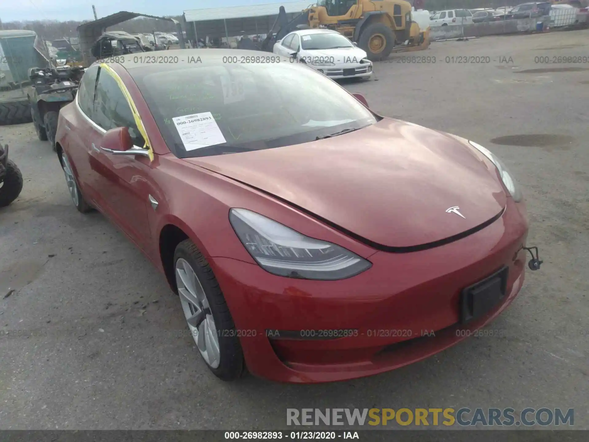 1 Photograph of a damaged car 5YJ3E1EB6KF210606 TESLA MODEL 3 2019