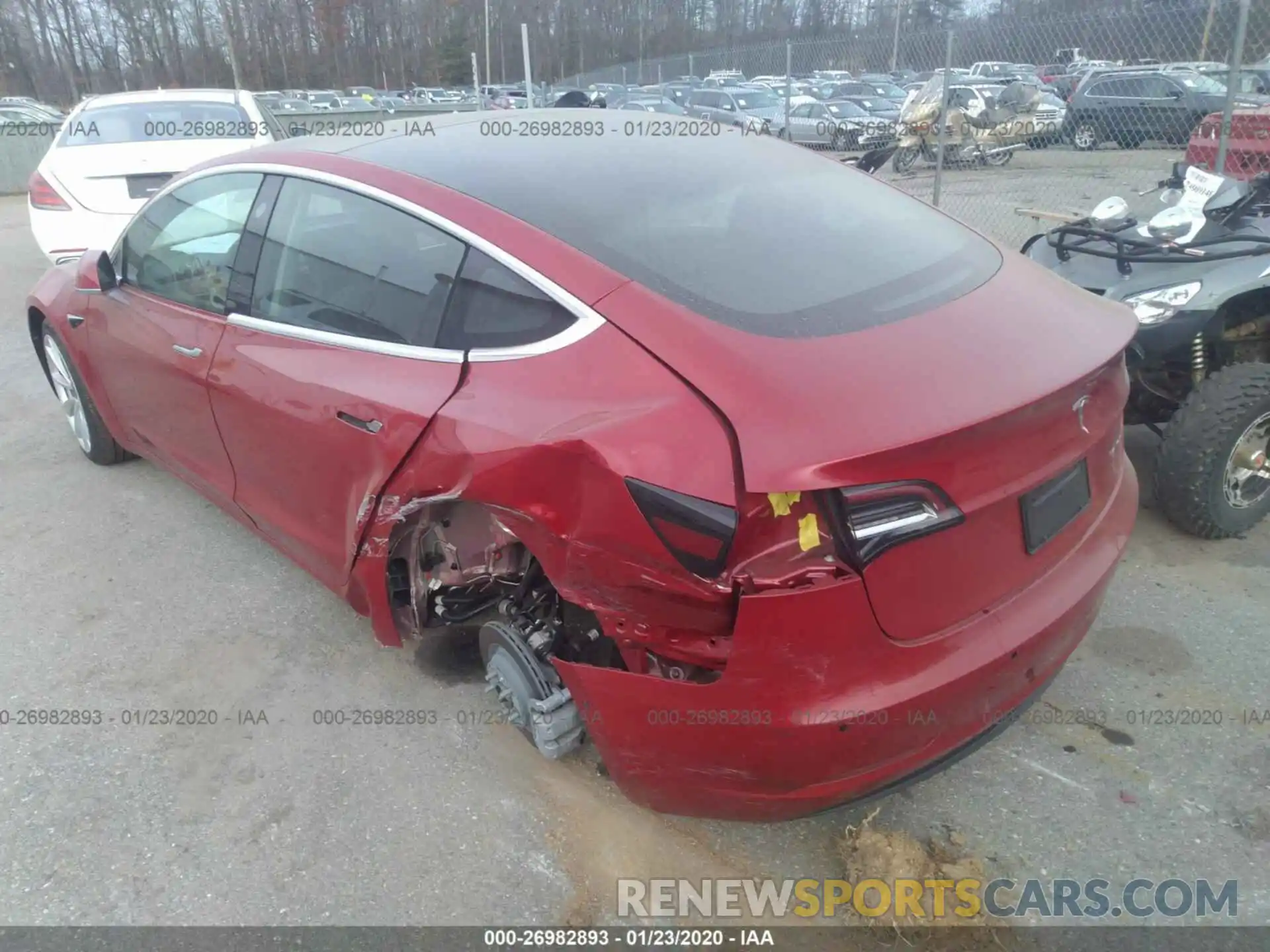 3 Photograph of a damaged car 5YJ3E1EB6KF210606 TESLA MODEL 3 2019