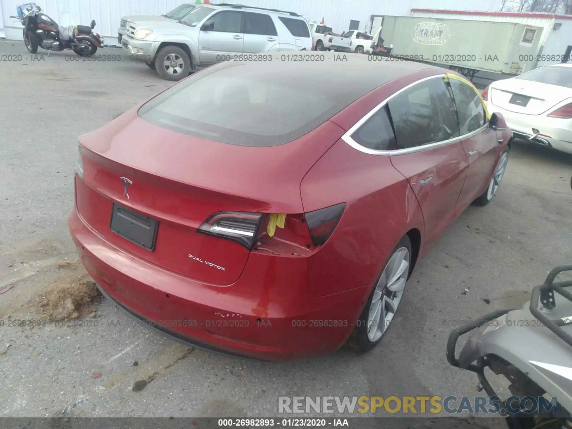 4 Photograph of a damaged car 5YJ3E1EB6KF210606 TESLA MODEL 3 2019