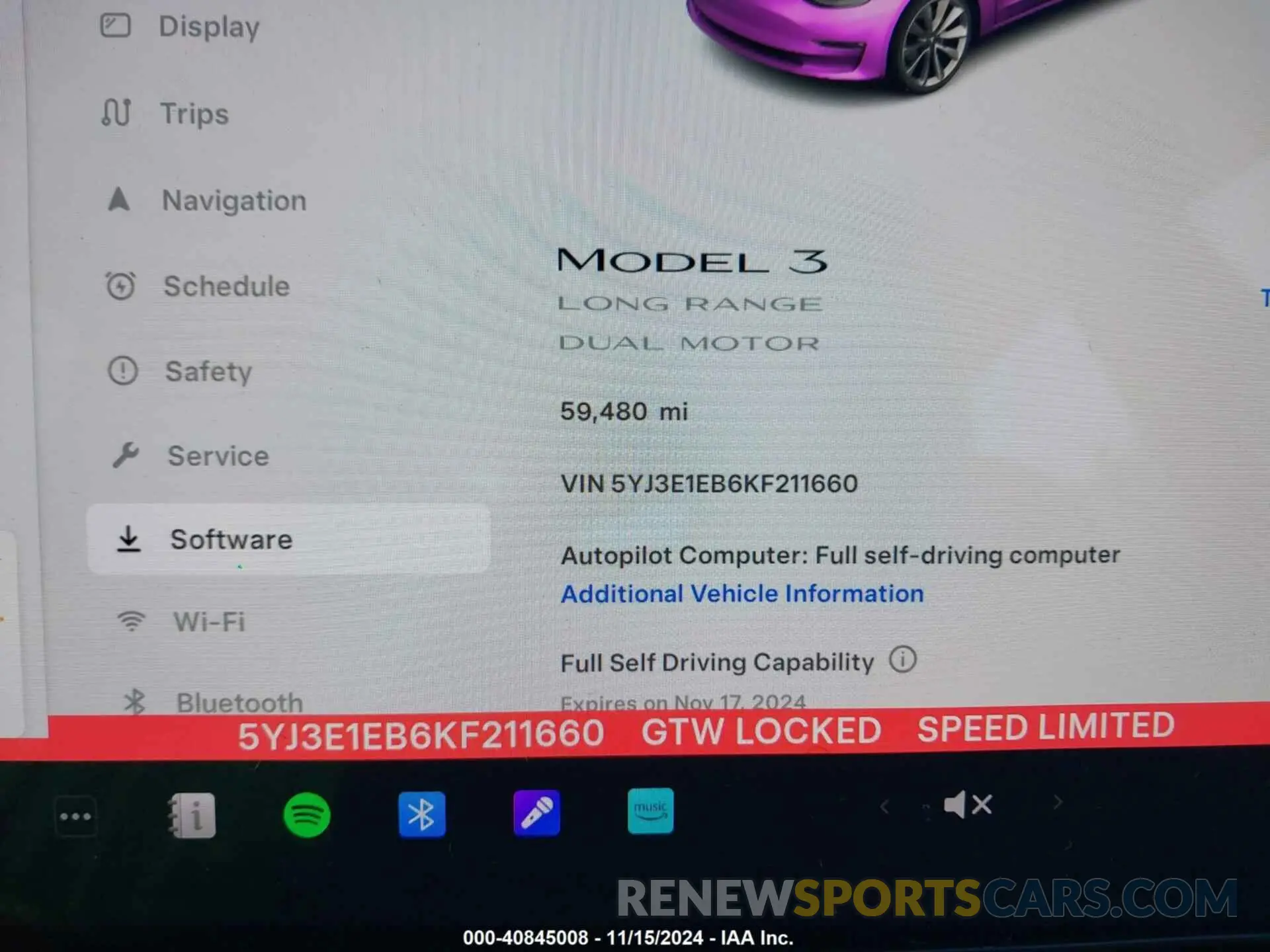7 Photograph of a damaged car 5YJ3E1EB6KF211660 TESLA MODEL 3 2019