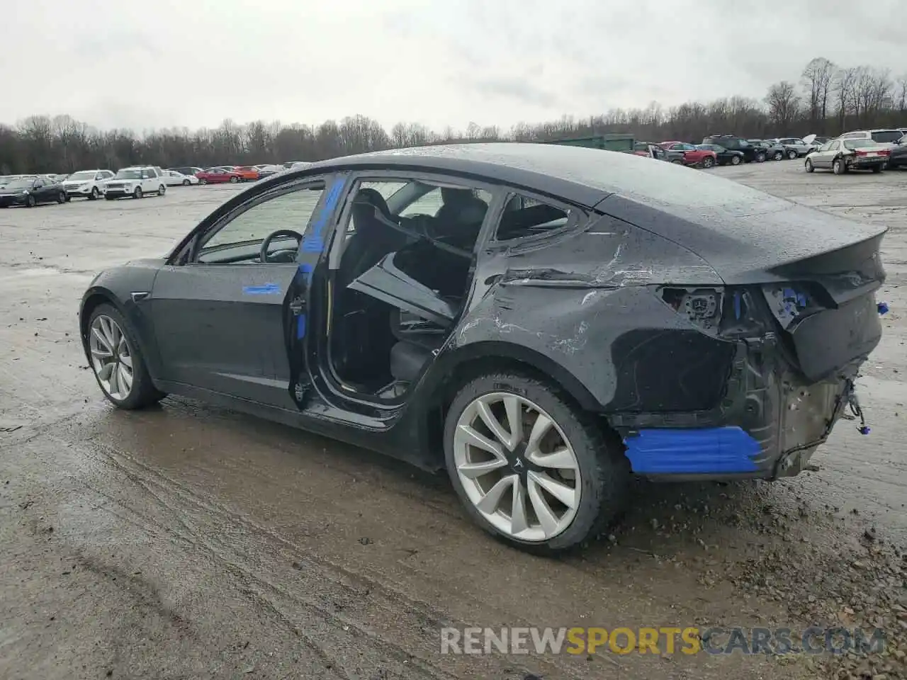 2 Photograph of a damaged car 5YJ3E1EB6KF212016 TESLA MODEL 3 2019