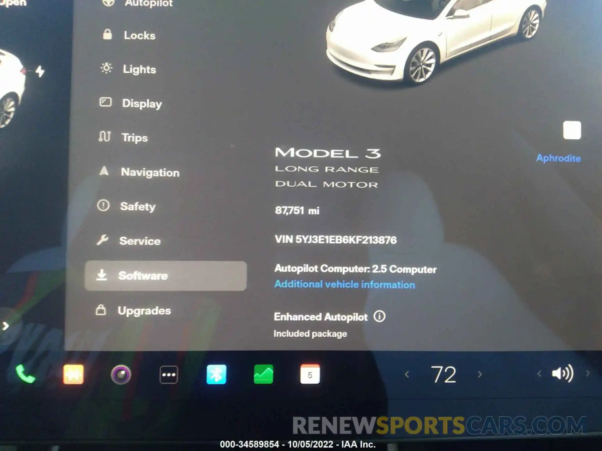 7 Photograph of a damaged car 5YJ3E1EB6KF213876 TESLA MODEL 3 2019