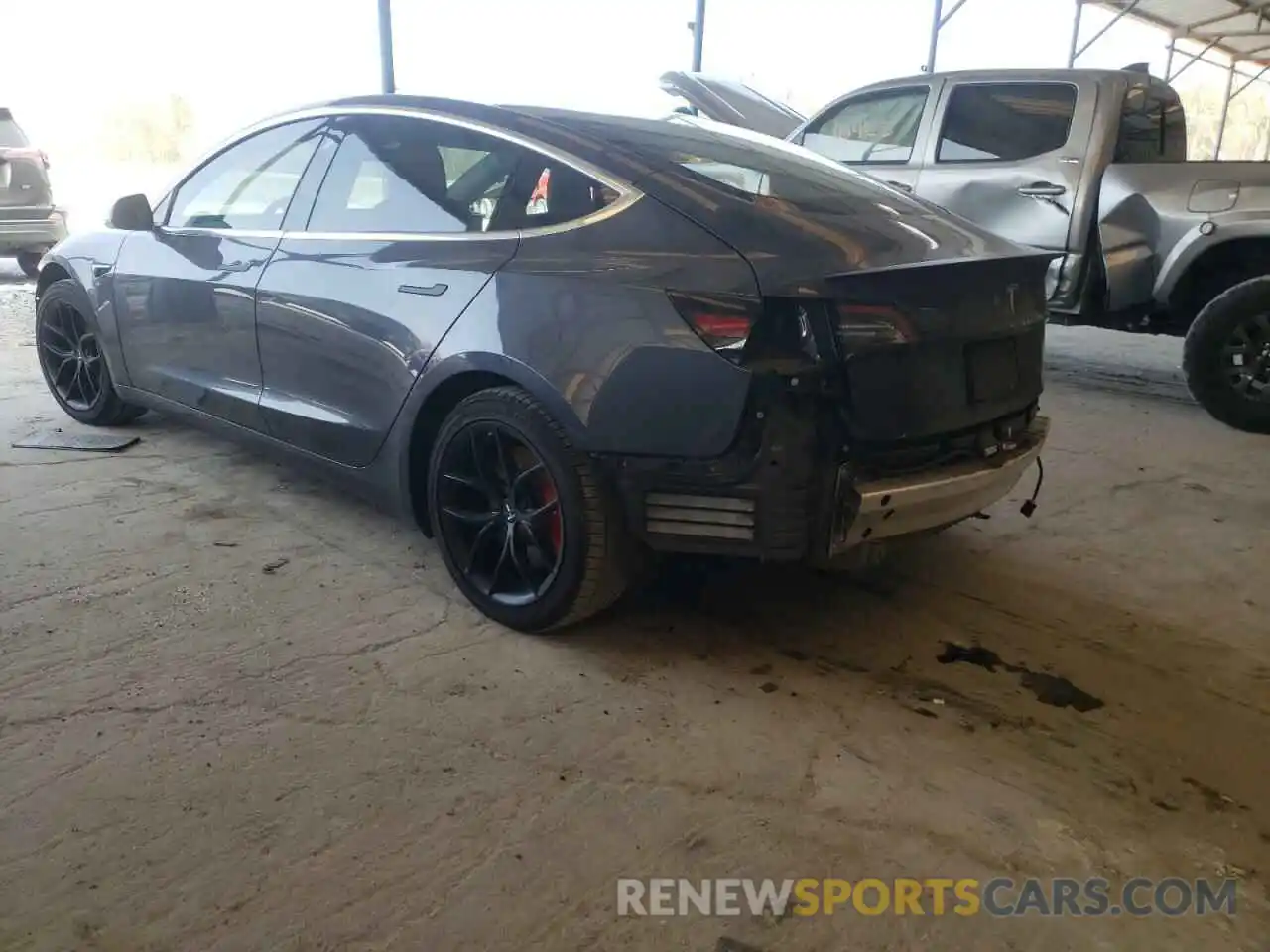 3 Photograph of a damaged car 5YJ3E1EB6KF237577 TESLA MODEL 3 2019