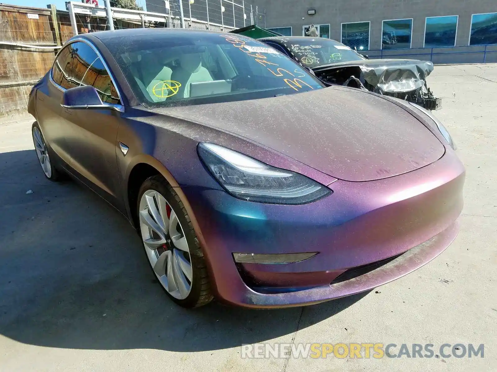 1 Photograph of a damaged car 5YJ3E1EB6KF238289 TESLA MODEL 3 2019