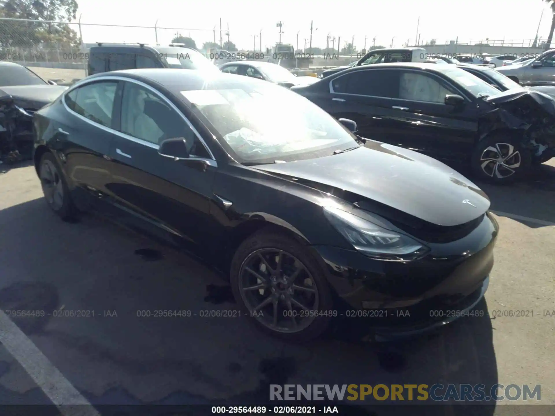 1 Photograph of a damaged car 5YJ3E1EB6KF361347 TESLA MODEL 3 2019