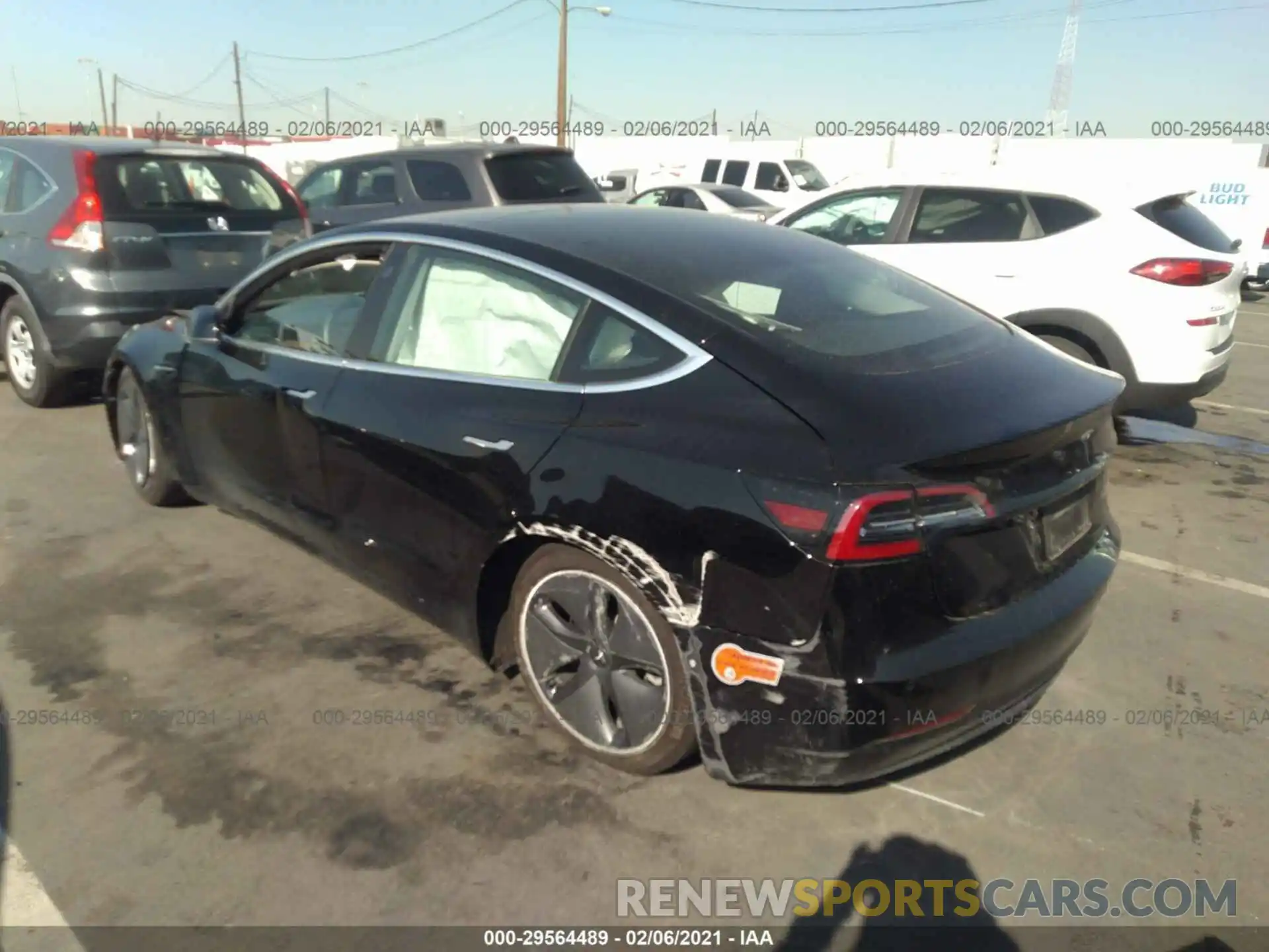 3 Photograph of a damaged car 5YJ3E1EB6KF361347 TESLA MODEL 3 2019