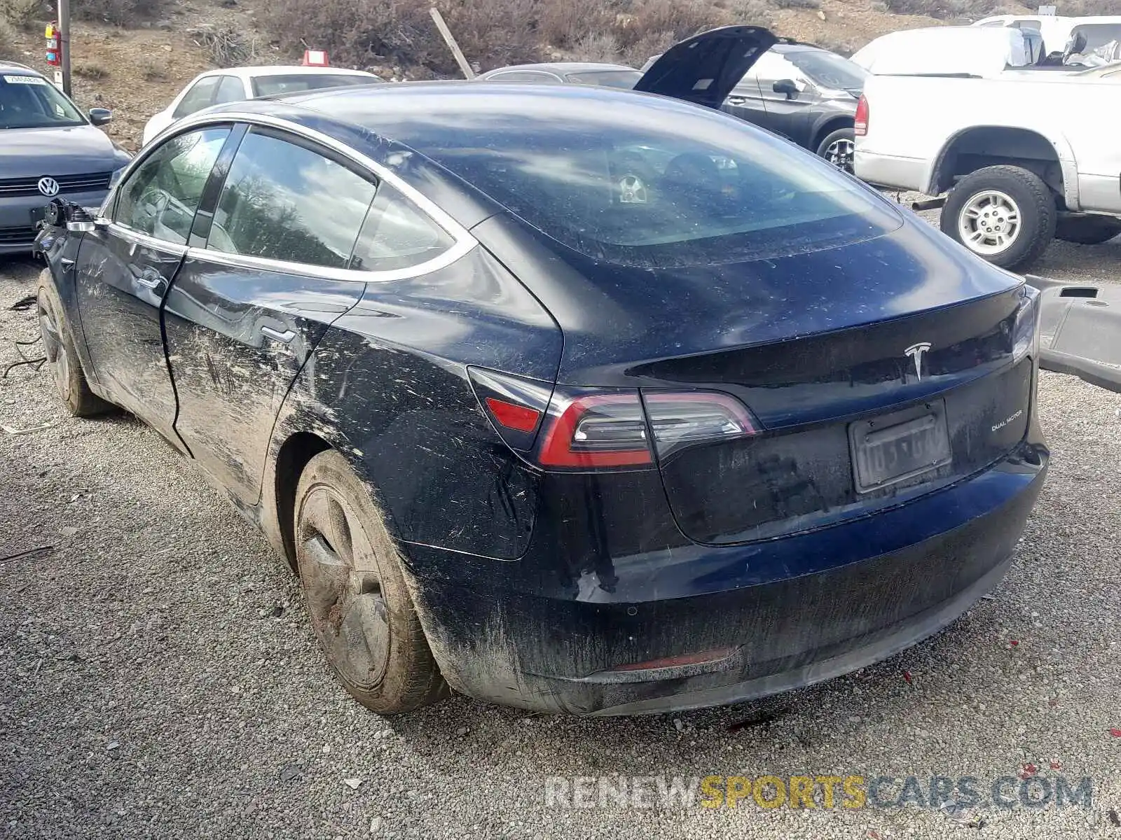 3 Photograph of a damaged car 5YJ3E1EB6KF384496 TESLA MODEL 3 2019