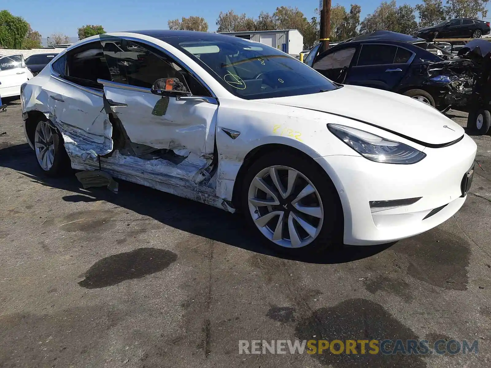 1 Photograph of a damaged car 5YJ3E1EB6KF390119 TESLA MODEL 3 2019