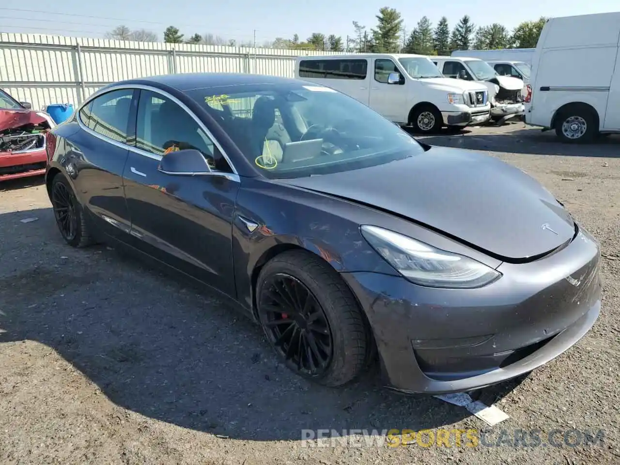 1 Photograph of a damaged car 5YJ3E1EB6KF392923 TESLA MODEL 3 2019