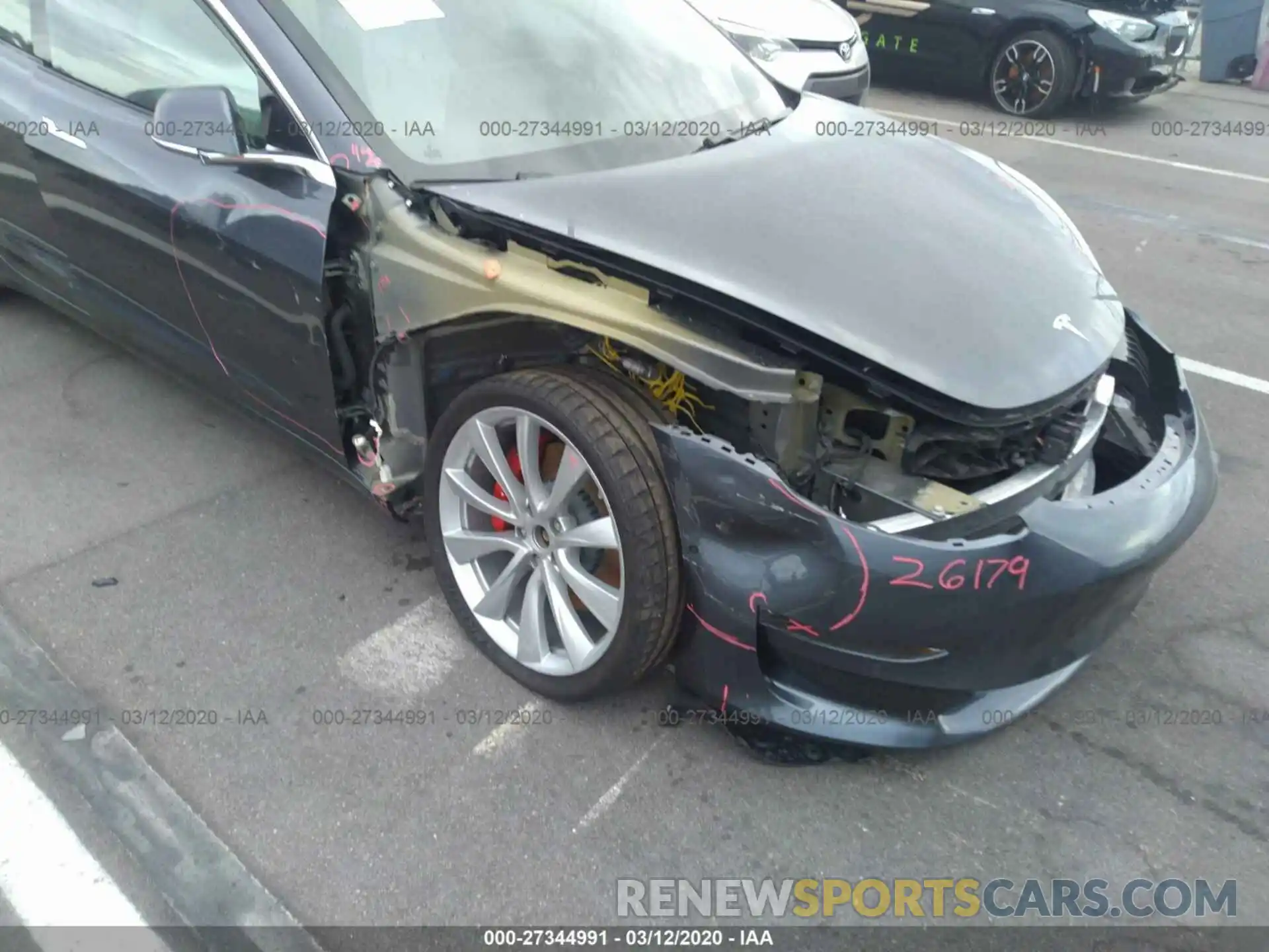 6 Photograph of a damaged car 5YJ3E1EB6KF393361 TESLA MODEL 3 2019