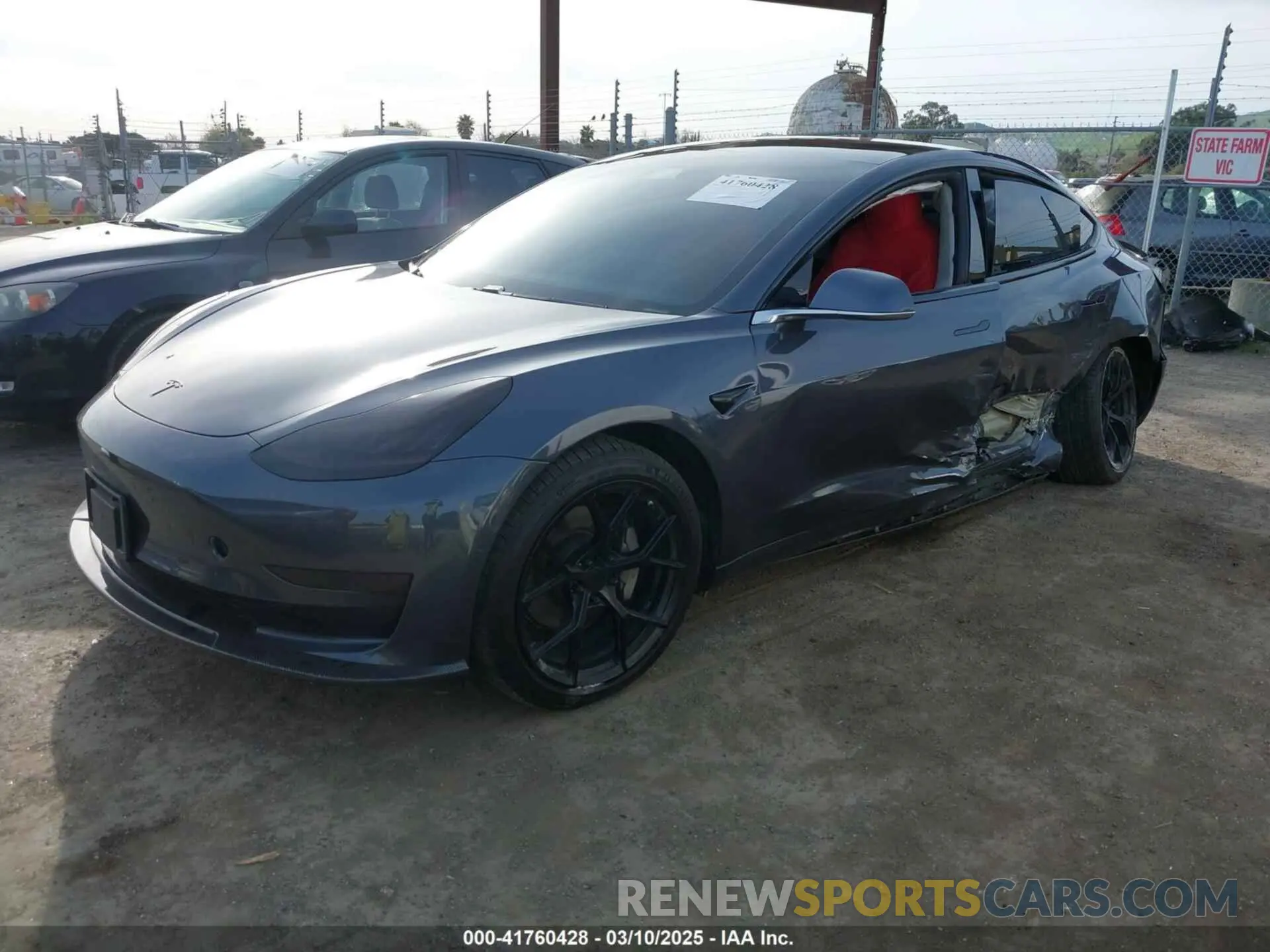 2 Photograph of a damaged car 5YJ3E1EB6KF413320 TESLA MODEL 3 2019