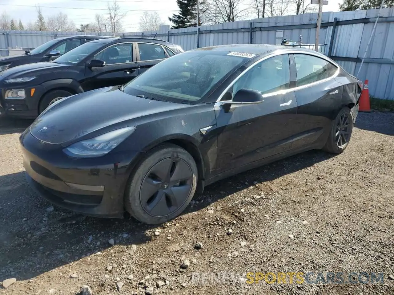 1 Photograph of a damaged car 5YJ3E1EB6KF421305 TESLA MODEL 3 2019