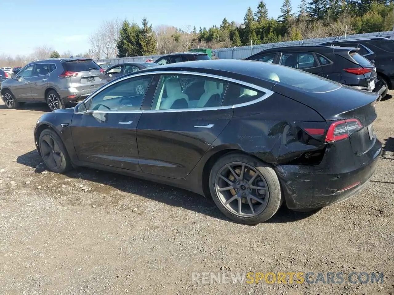 2 Photograph of a damaged car 5YJ3E1EB6KF421305 TESLA MODEL 3 2019