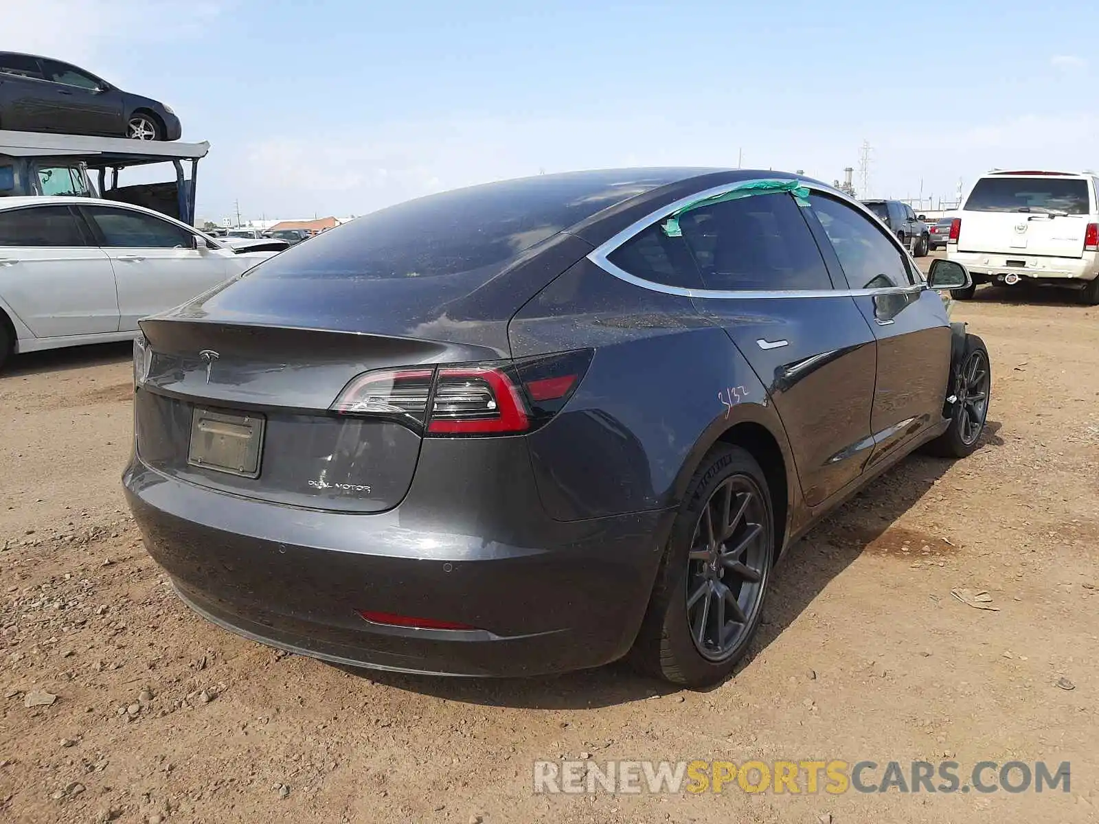 4 Photograph of a damaged car 5YJ3E1EB6KF432482 TESLA MODEL 3 2019