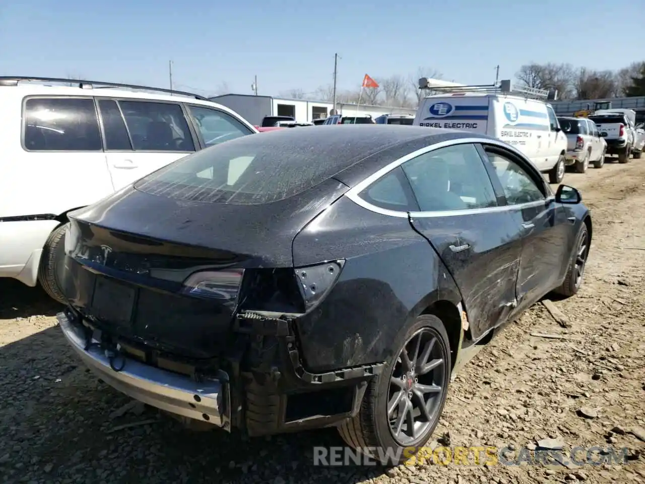 4 Photograph of a damaged car 5YJ3E1EB6KF437150 TESLA MODEL 3 2019