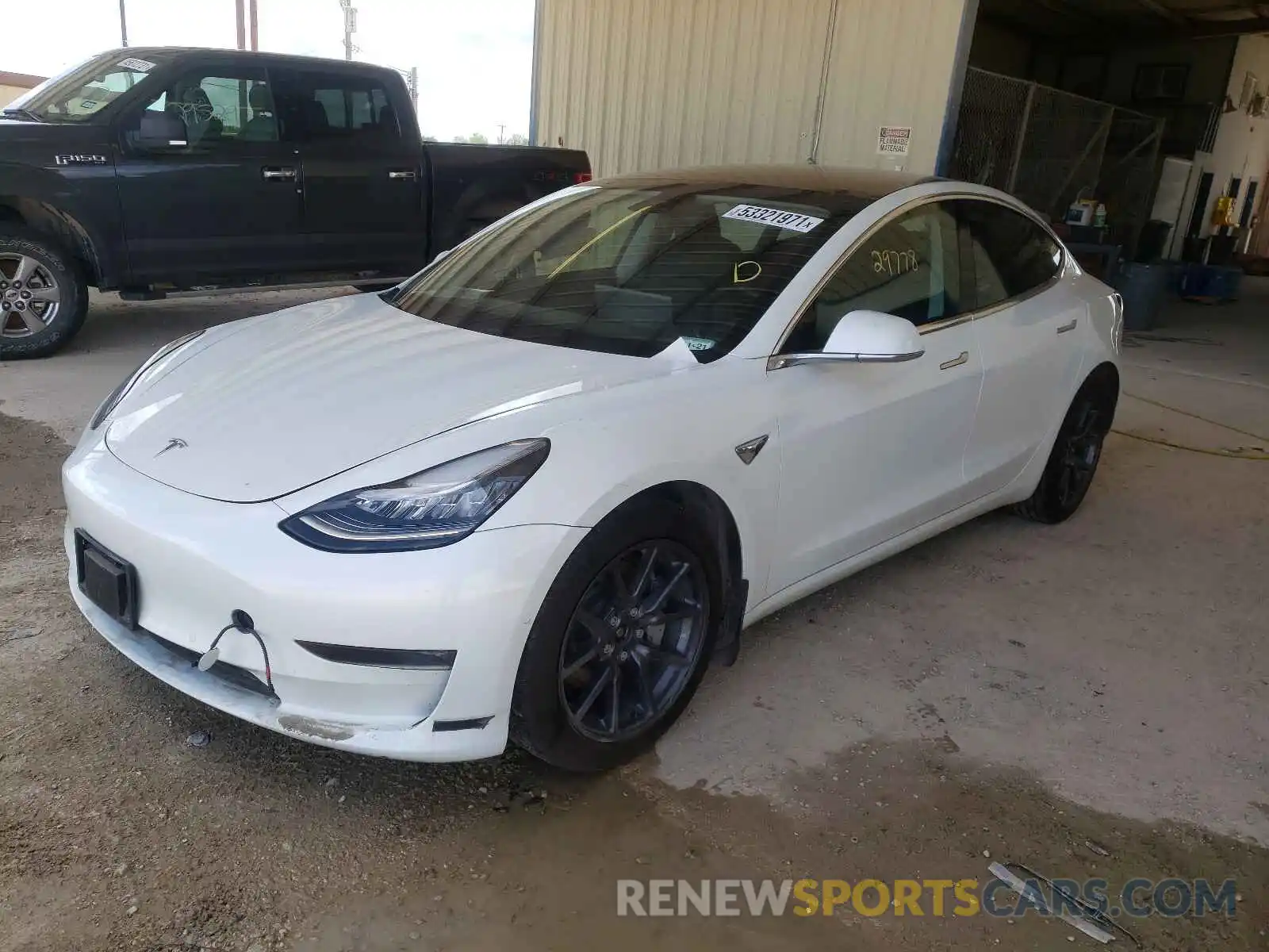 2 Photograph of a damaged car 5YJ3E1EB6KF441876 TESLA MODEL 3 2019