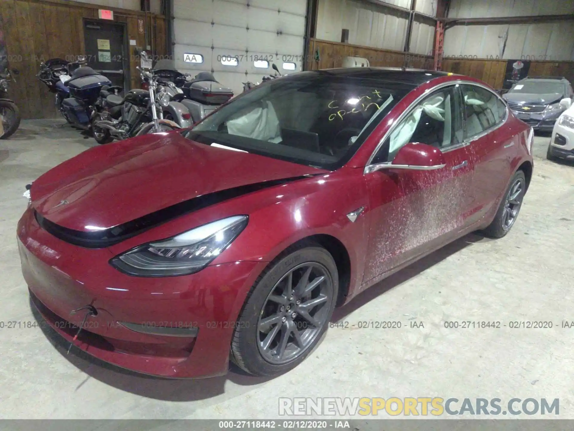 2 Photograph of a damaged car 5YJ3E1EB6KF452506 TESLA MODEL 3 2019