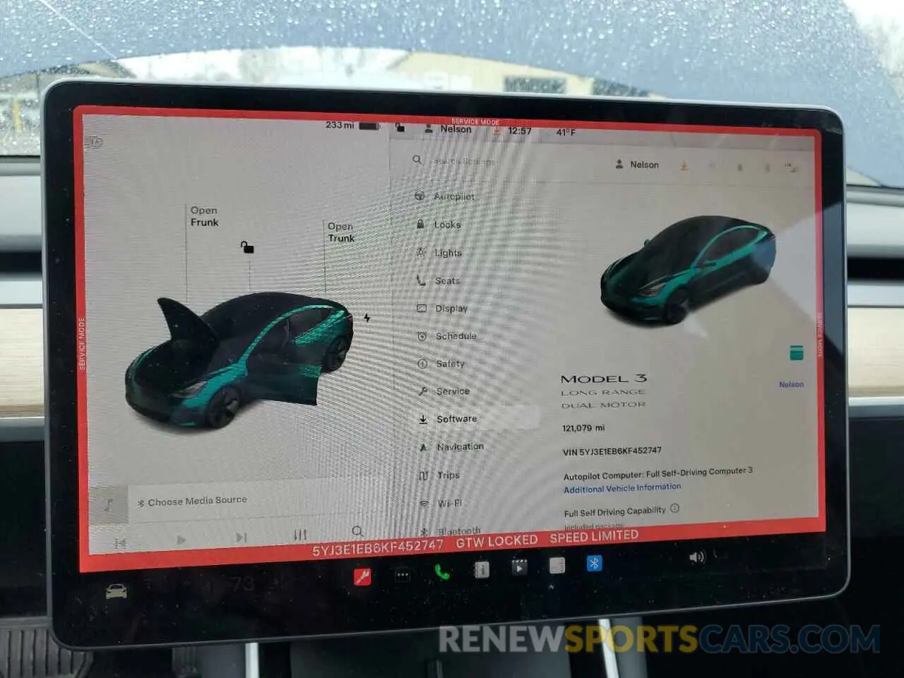 9 Photograph of a damaged car 5YJ3E1EB6KF452747 TESLA MODEL 3 2019