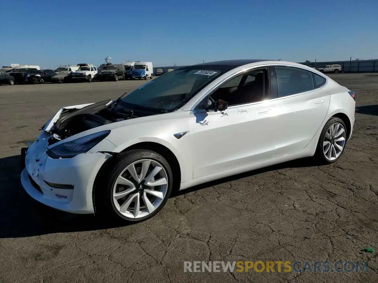 1 Photograph of a damaged car 5YJ3E1EB6KF453512 TESLA MODEL 3 2019