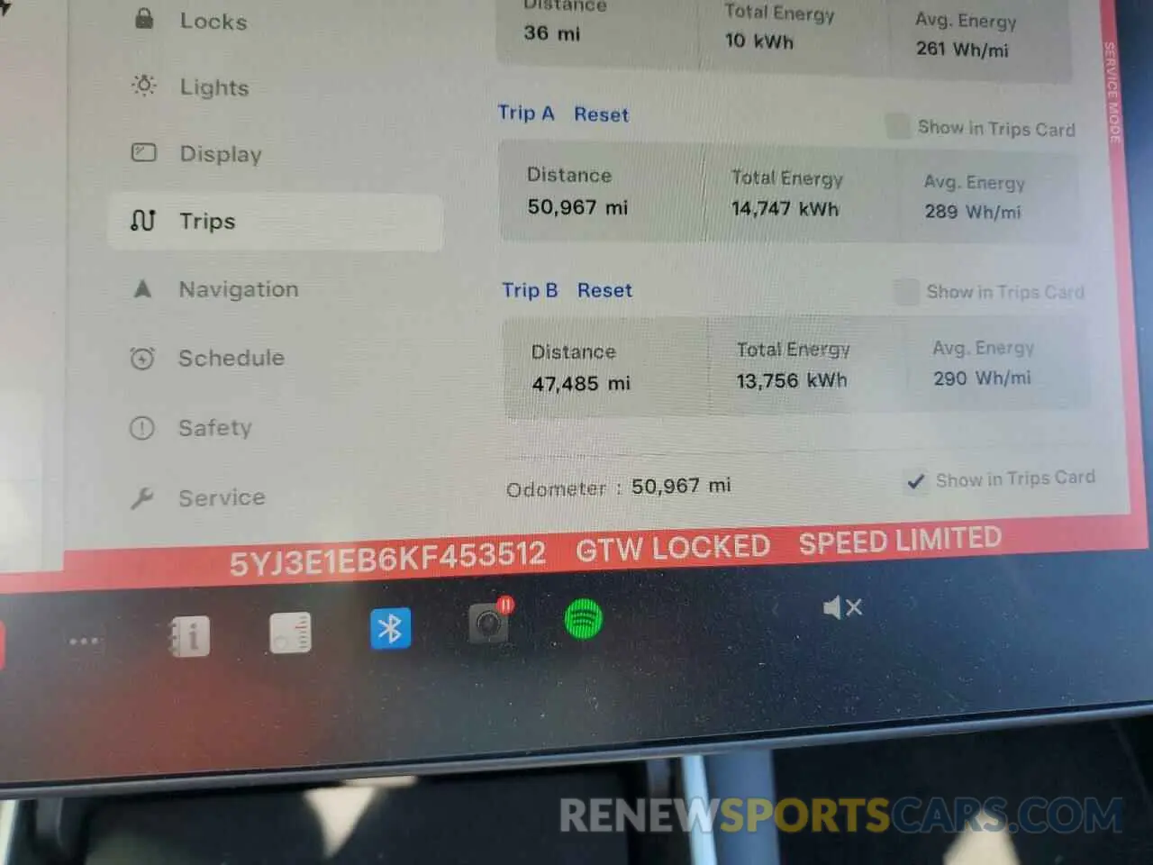 9 Photograph of a damaged car 5YJ3E1EB6KF453512 TESLA MODEL 3 2019