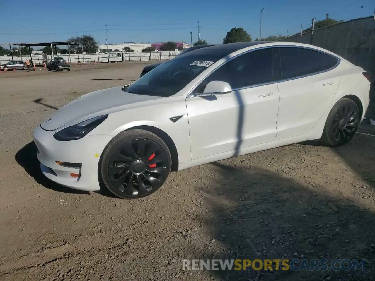 1 Photograph of a damaged car 5YJ3E1EB6KF487143 TESLA MODEL 3 2019