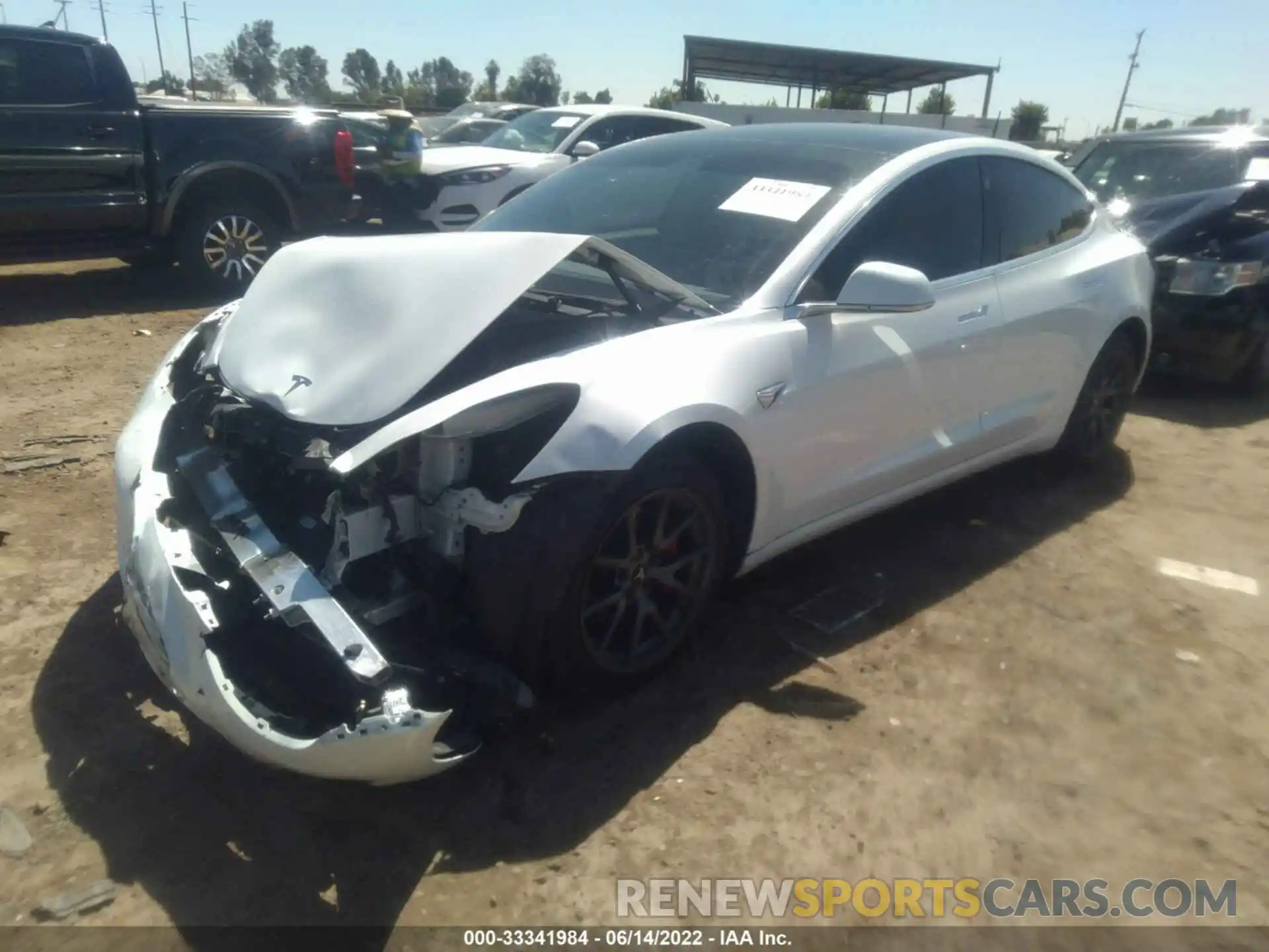 2 Photograph of a damaged car 5YJ3E1EB6KF513207 TESLA MODEL 3 2019