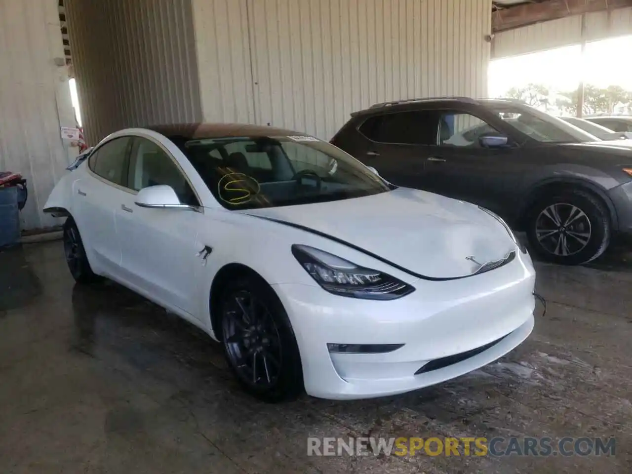 1 Photograph of a damaged car 5YJ3E1EB7KF191497 TESLA MODEL 3 2019