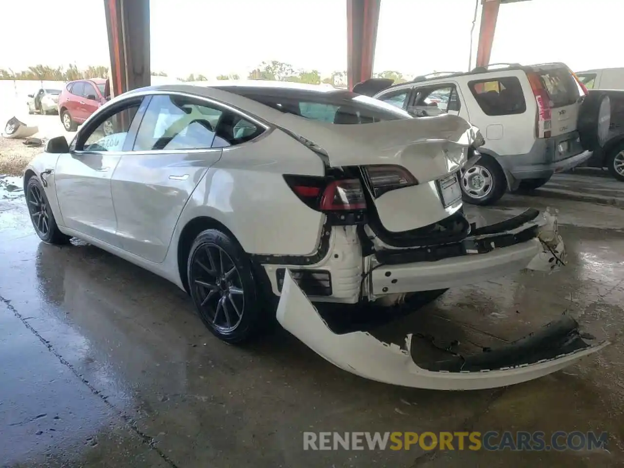 3 Photograph of a damaged car 5YJ3E1EB7KF191497 TESLA MODEL 3 2019