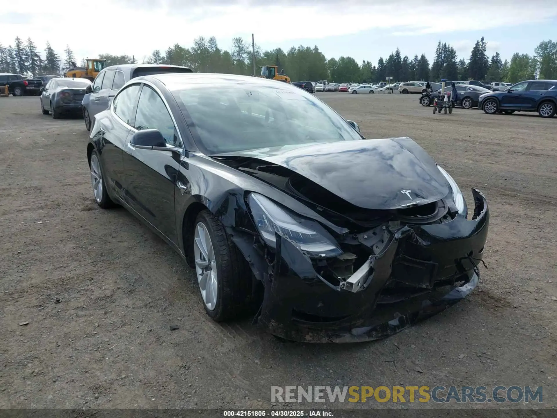 1 Photograph of a damaged car 5YJ3E1EB7KF191872 TESLA MODEL 3 2019