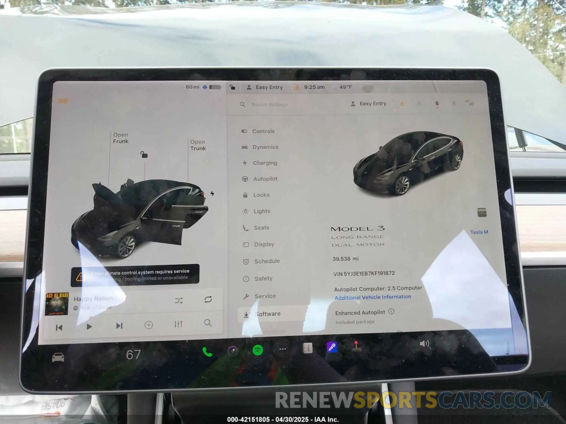 7 Photograph of a damaged car 5YJ3E1EB7KF191872 TESLA MODEL 3 2019