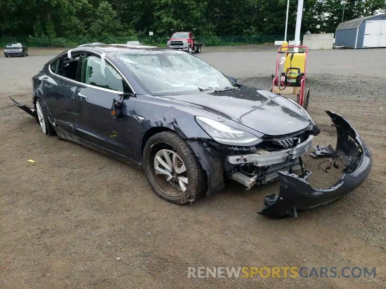 1 Photograph of a damaged car 5YJ3E1EB7KF192150 TESLA MODEL 3 2019