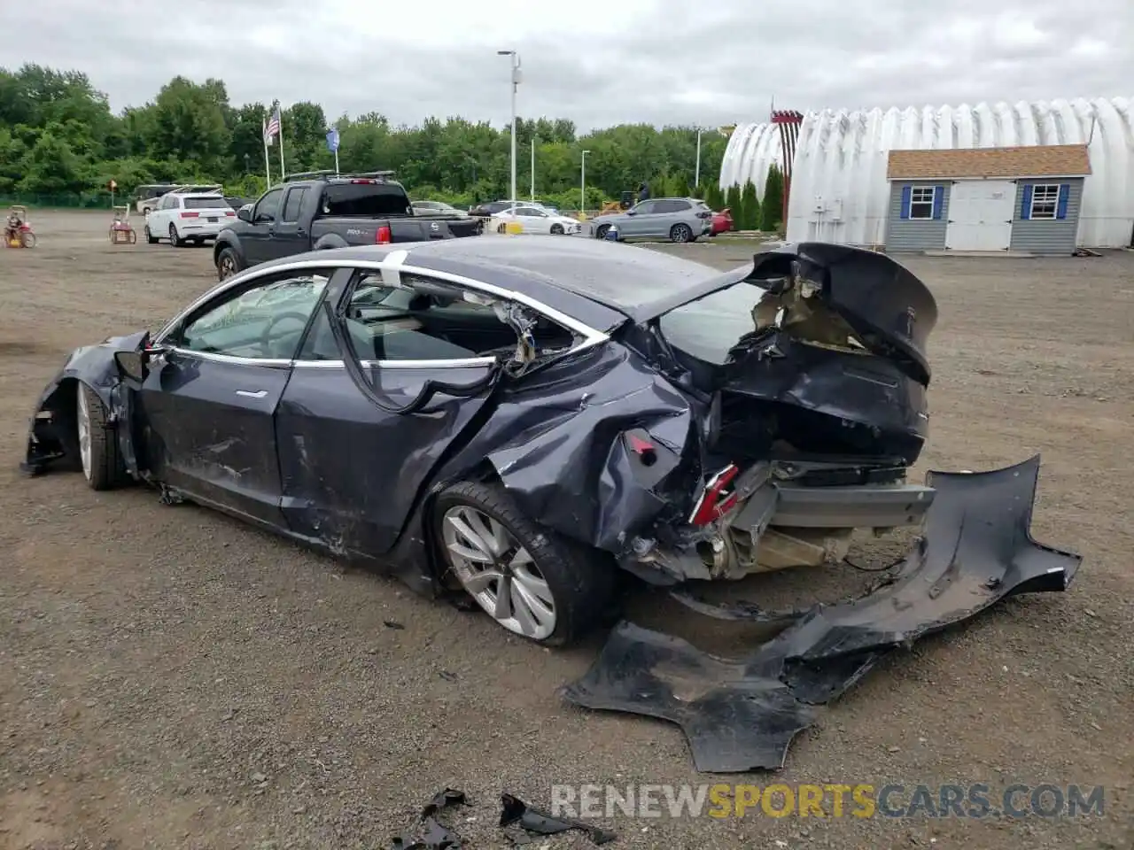 3 Photograph of a damaged car 5YJ3E1EB7KF192150 TESLA MODEL 3 2019