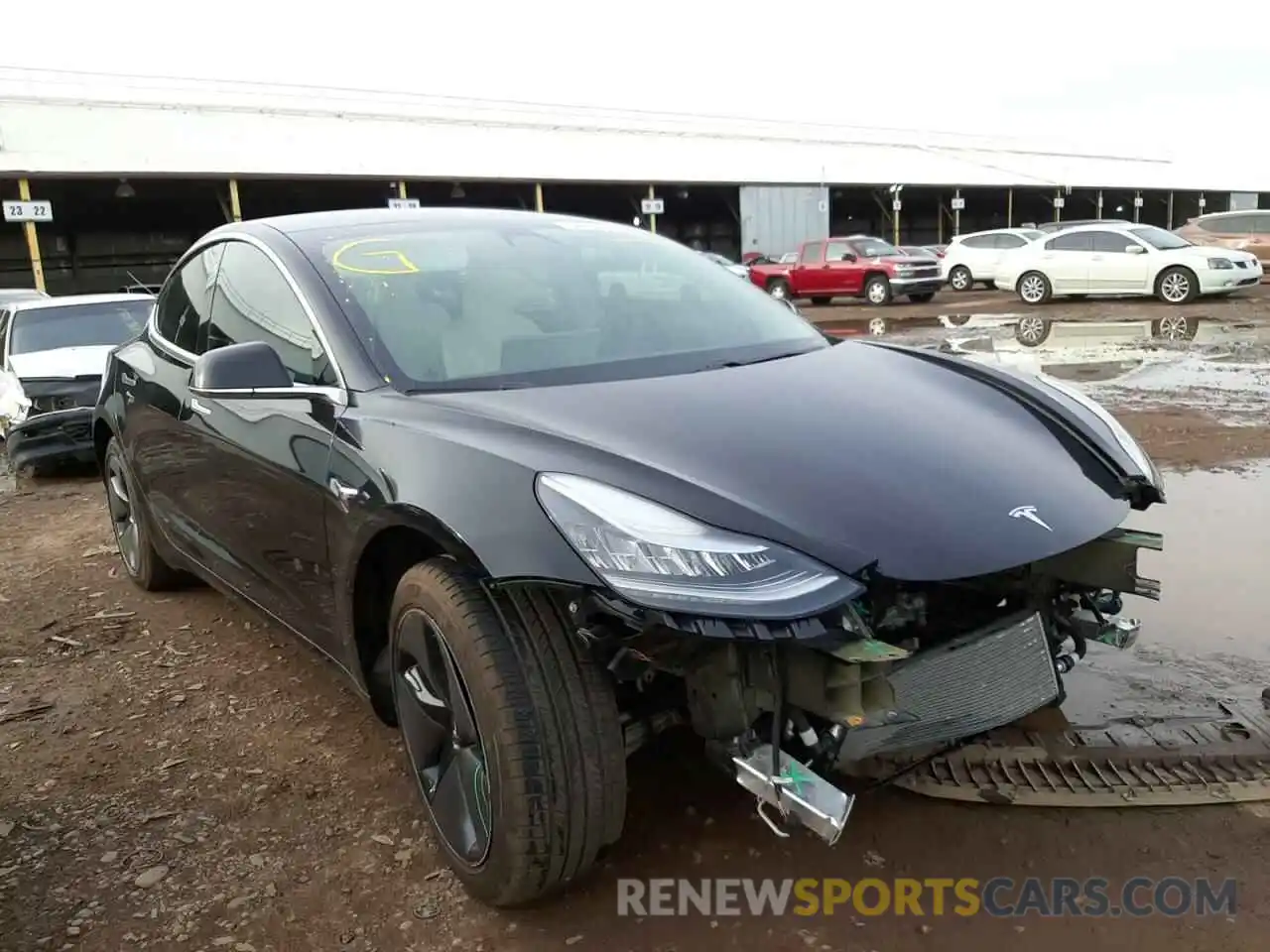 1 Photograph of a damaged car 5YJ3E1EB7KF194819 TESLA MODEL 3 2019