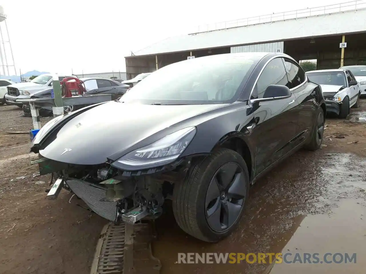 2 Photograph of a damaged car 5YJ3E1EB7KF194819 TESLA MODEL 3 2019