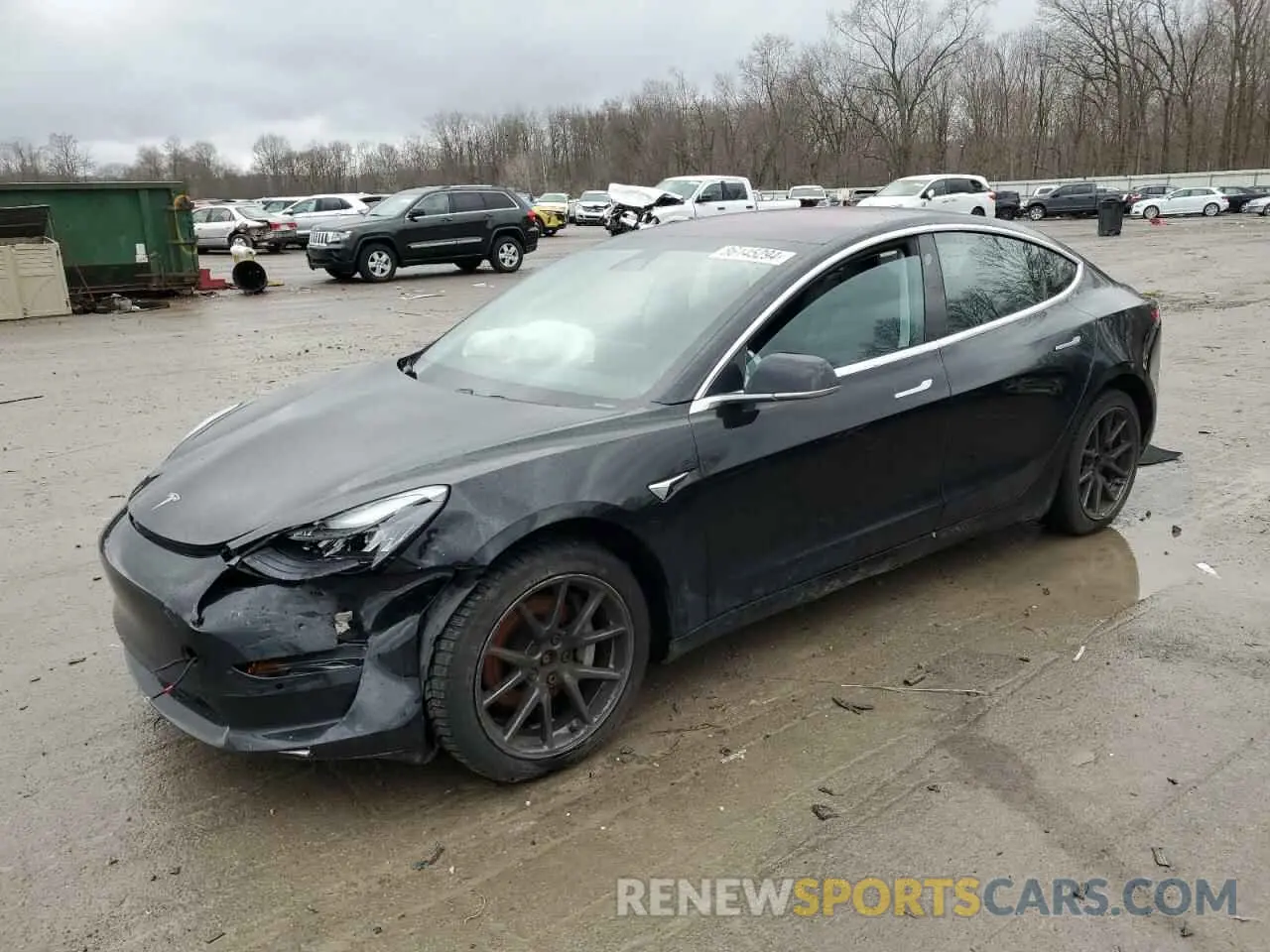 1 Photograph of a damaged car 5YJ3E1EB7KF199051 TESLA MODEL 3 2019