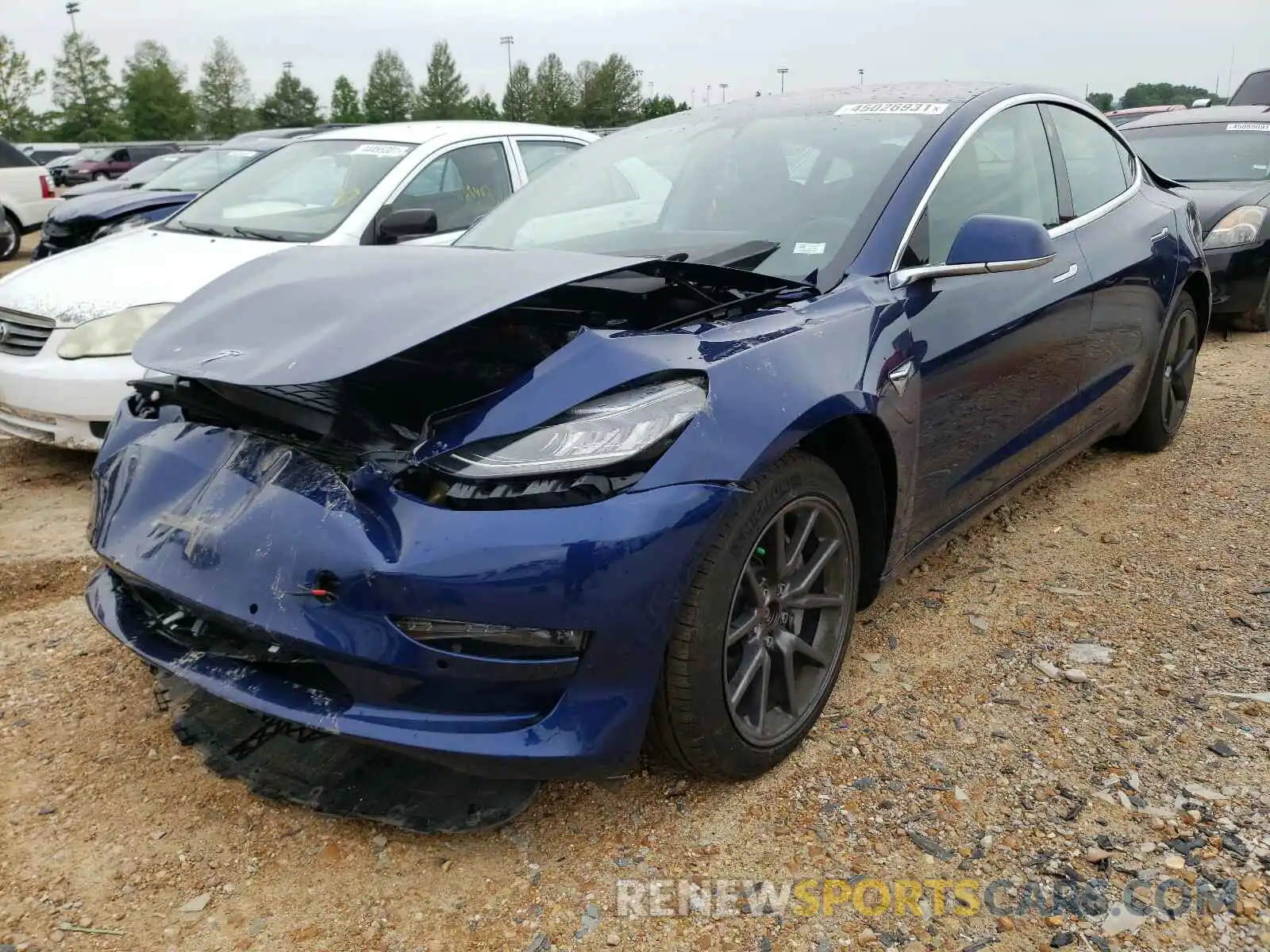 2 Photograph of a damaged car 5YJ3E1EB7KF199485 TESLA MODEL 3 2019