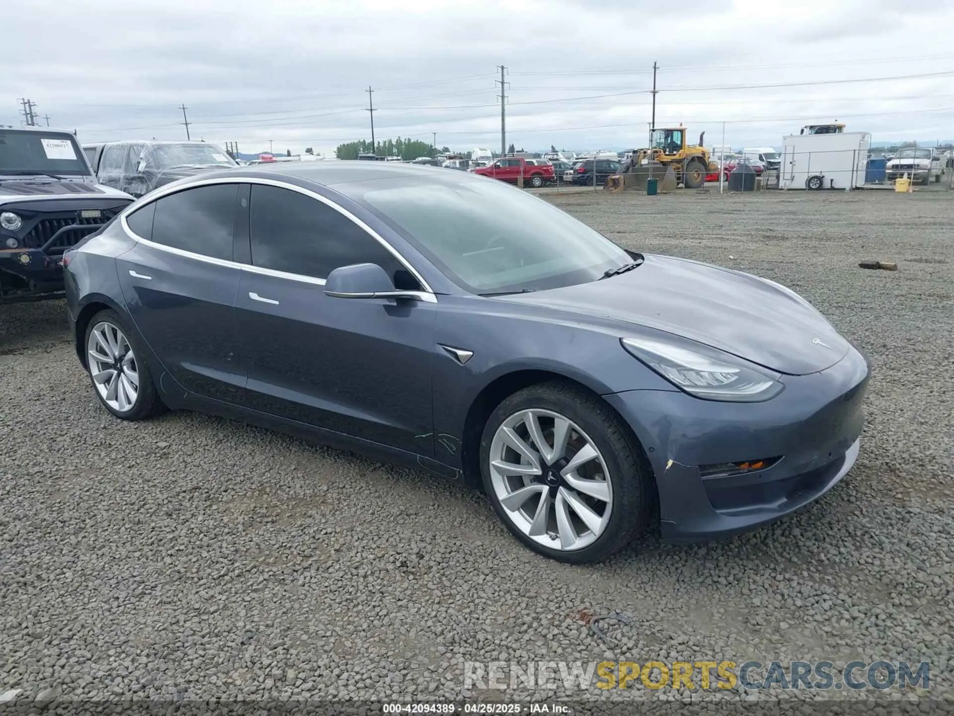1 Photograph of a damaged car 5YJ3E1EB7KF205883 TESLA MODEL 3 2019