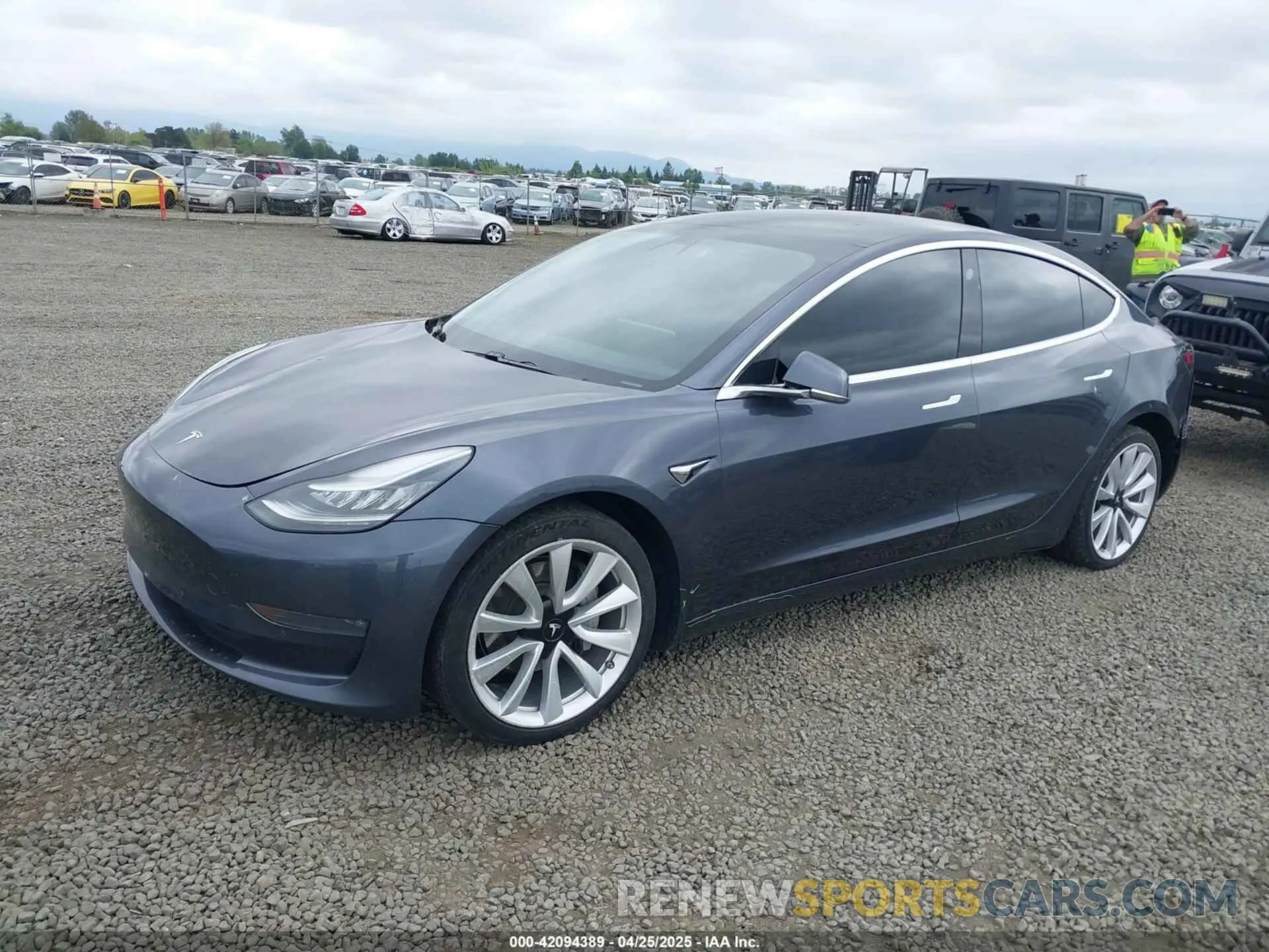 2 Photograph of a damaged car 5YJ3E1EB7KF205883 TESLA MODEL 3 2019