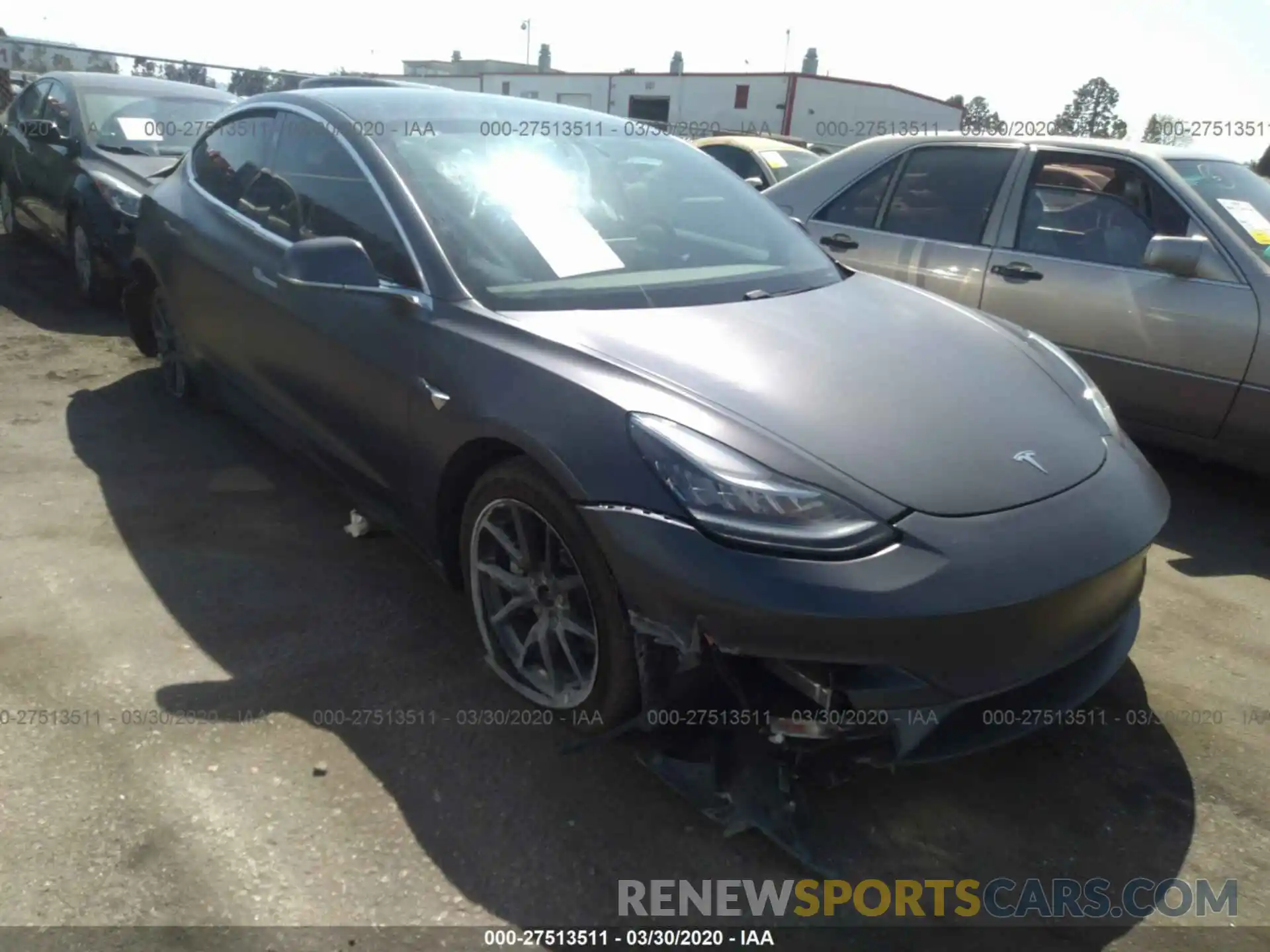 1 Photograph of a damaged car 5YJ3E1EB7KF209934 TESLA MODEL 3 2019