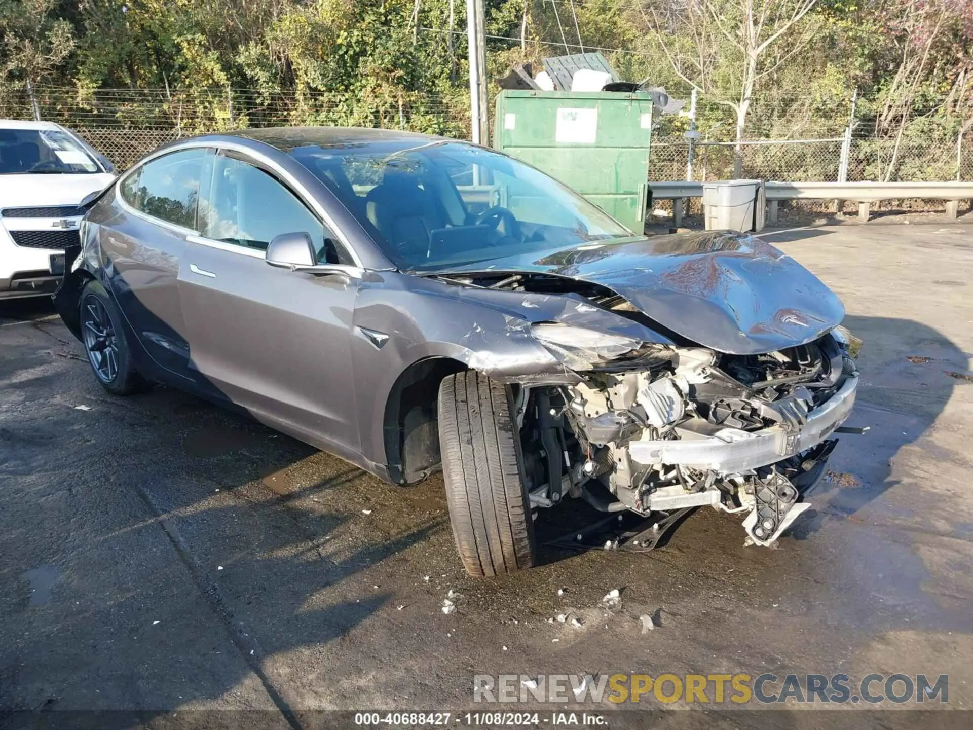 1 Photograph of a damaged car 5YJ3E1EB7KF210002 TESLA MODEL 3 2019