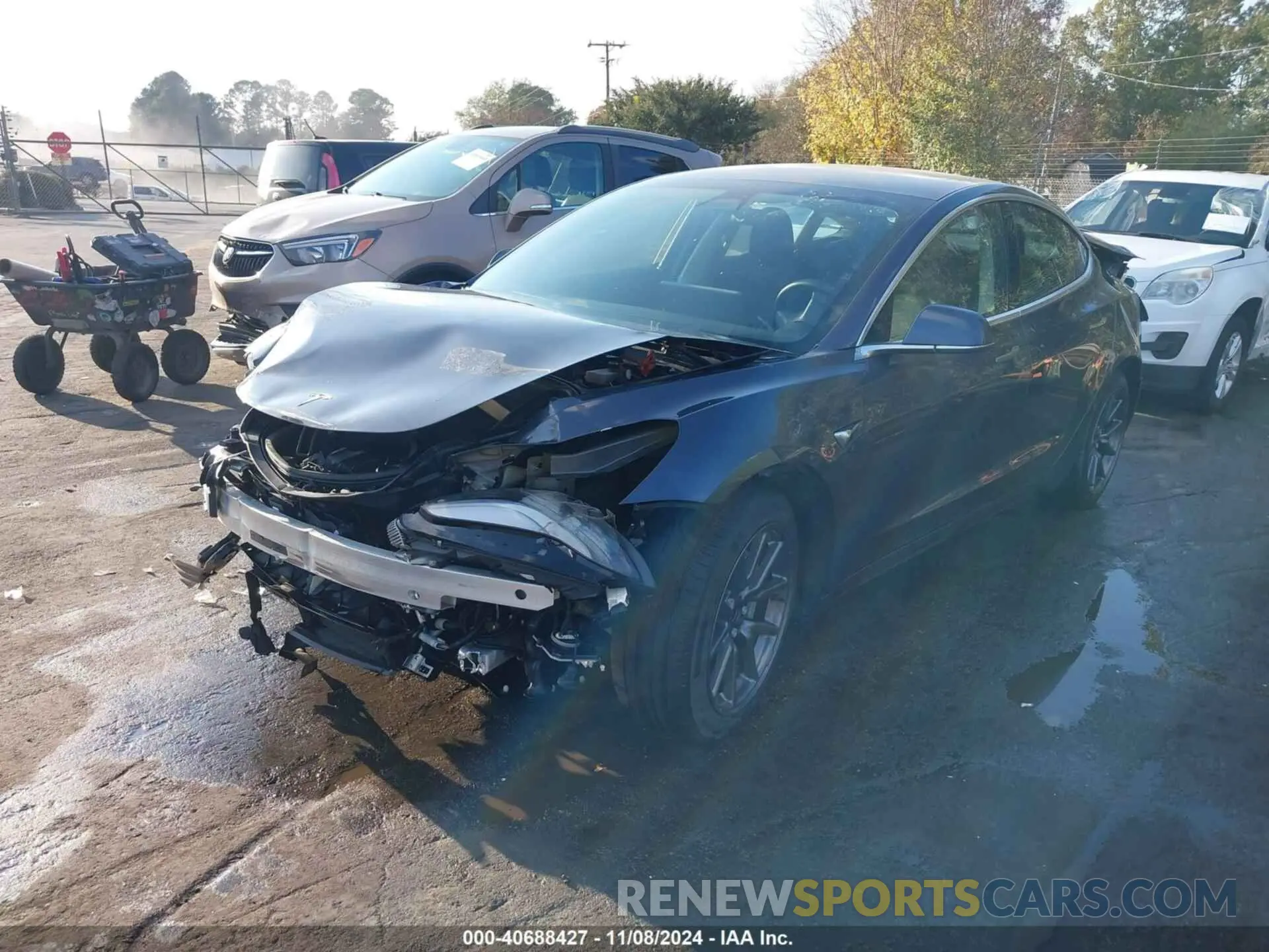 2 Photograph of a damaged car 5YJ3E1EB7KF210002 TESLA MODEL 3 2019