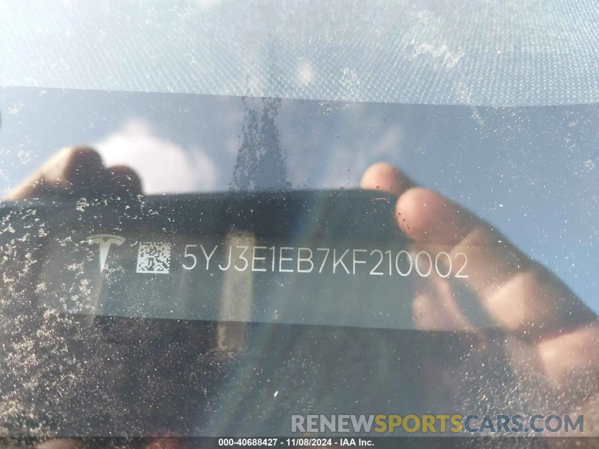 9 Photograph of a damaged car 5YJ3E1EB7KF210002 TESLA MODEL 3 2019