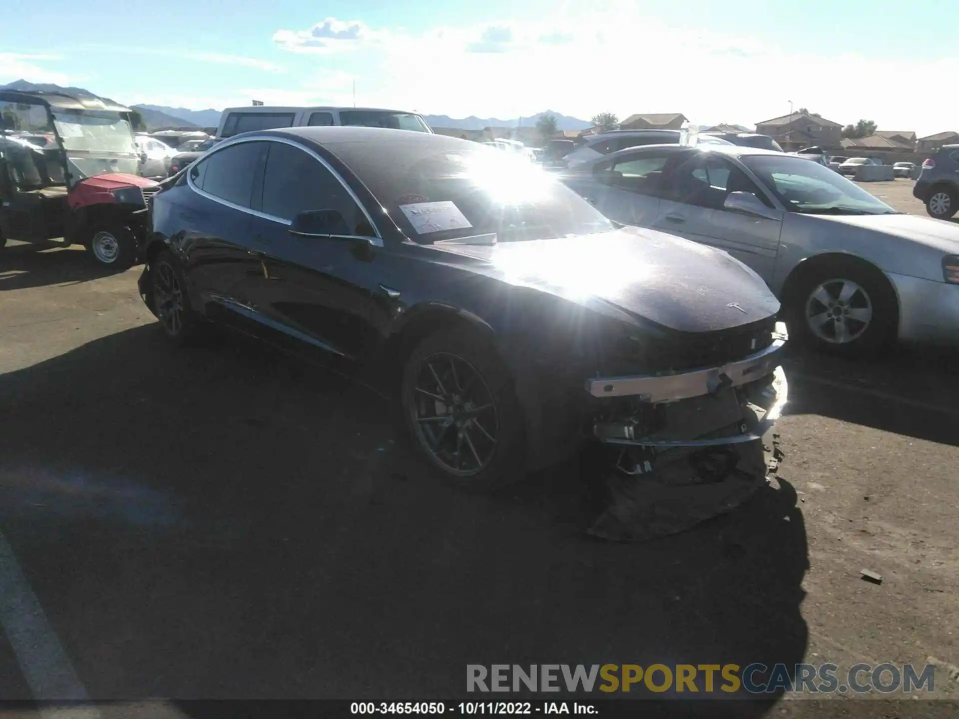 1 Photograph of a damaged car 5YJ3E1EB7KF211036 TESLA MODEL 3 2019