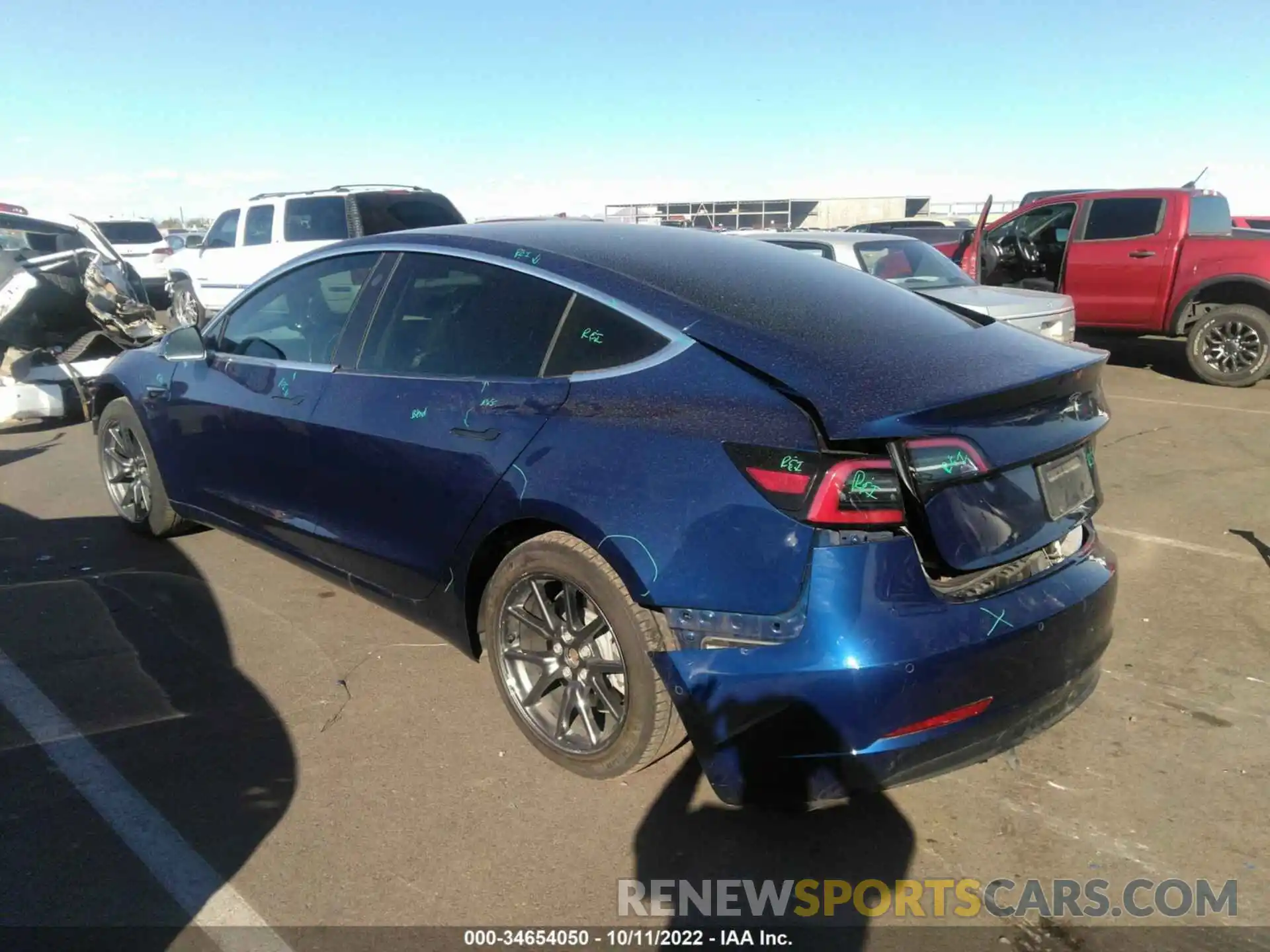 3 Photograph of a damaged car 5YJ3E1EB7KF211036 TESLA MODEL 3 2019